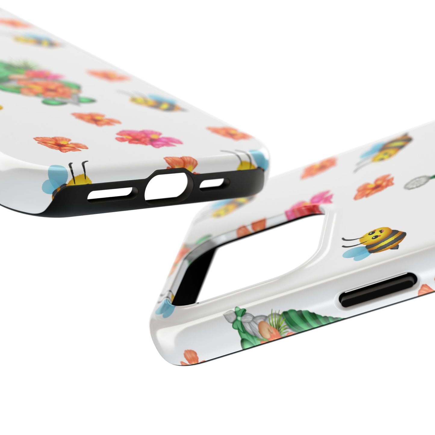 cute tropical gnome pattern with bees on iPhone 15 case
