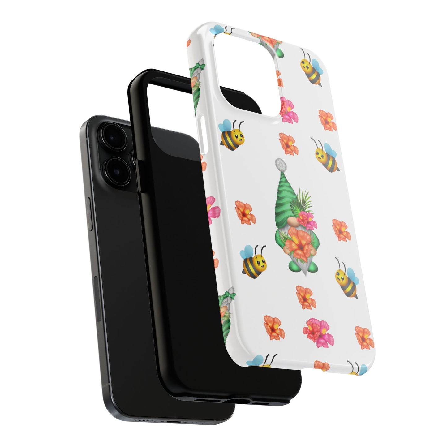 cute tropical gnome pattern with bees on iPhone 15 case