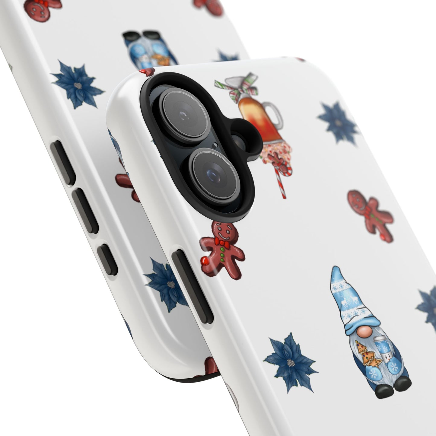 Phone Cases - Christmas Gnome and Gingerbread Man Design