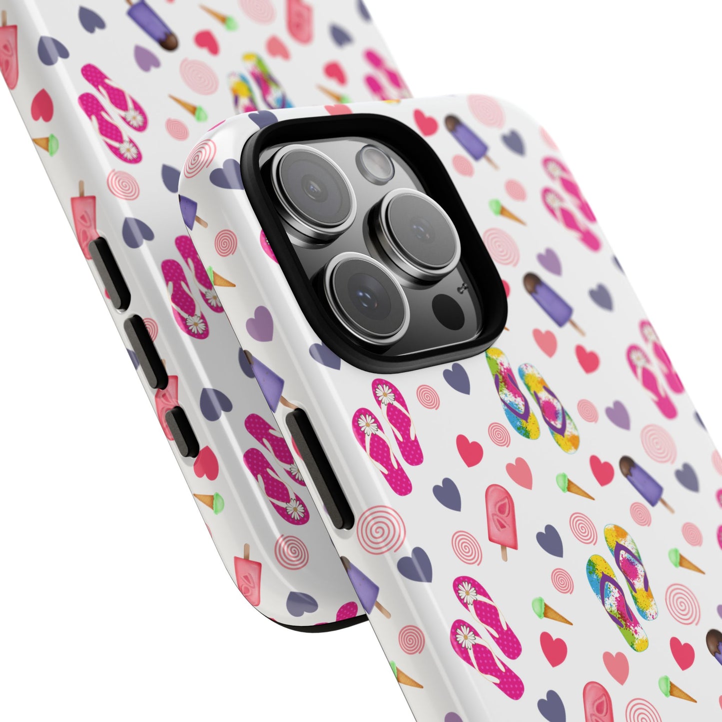 Phone Case Tough Cases - Summer Flip Flops Design