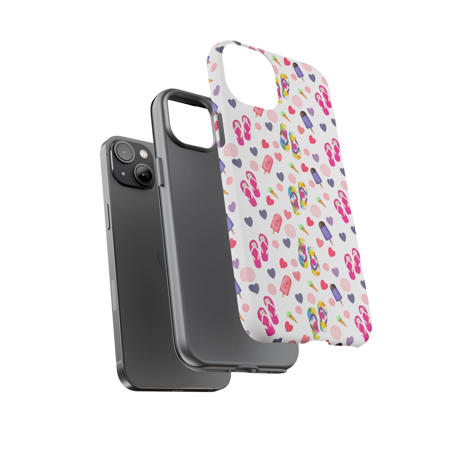 Phone Case Tough Cases - Summer Flip Flops Design