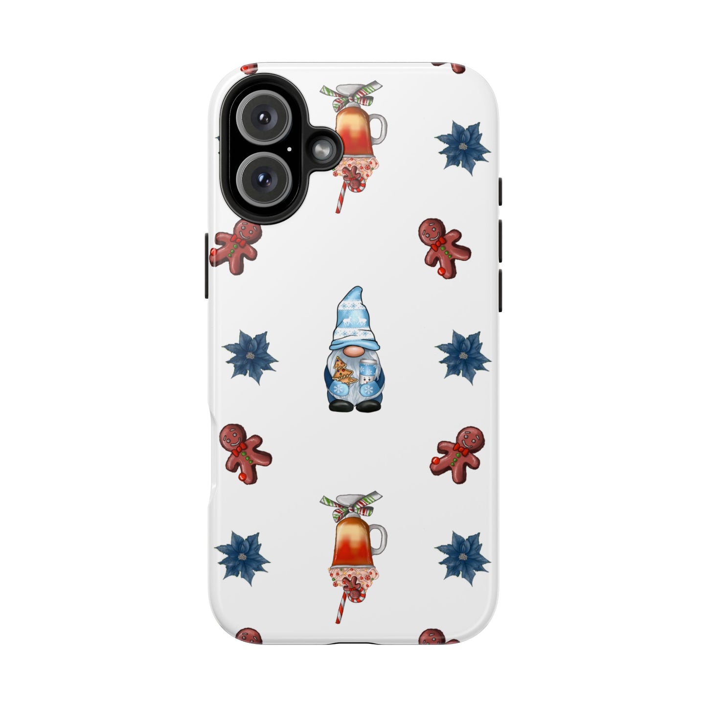 Phone Cases - Christmas Gnome and Gingerbread Man Design