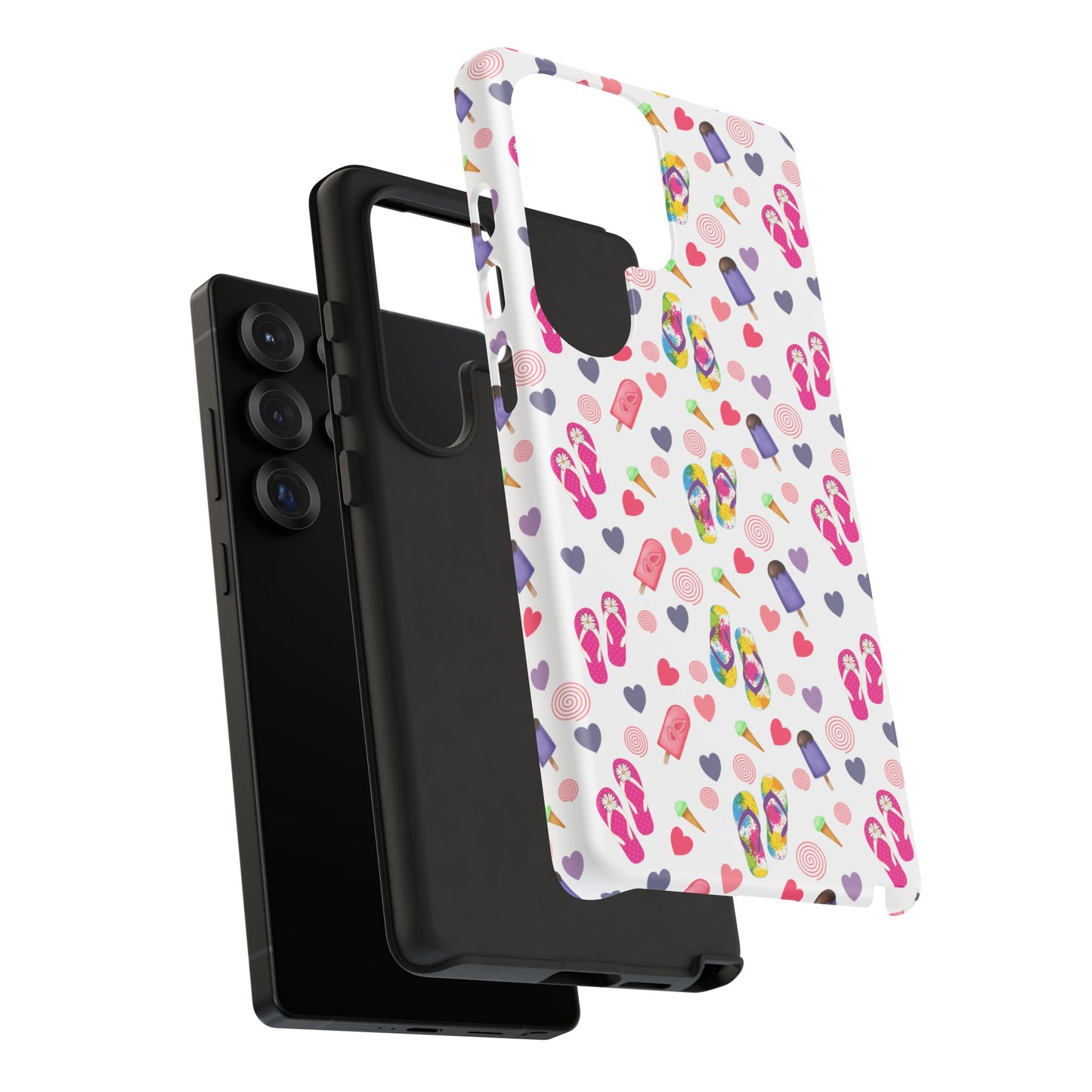 Phone Case Tough Cases - Summer Flip Flops Design