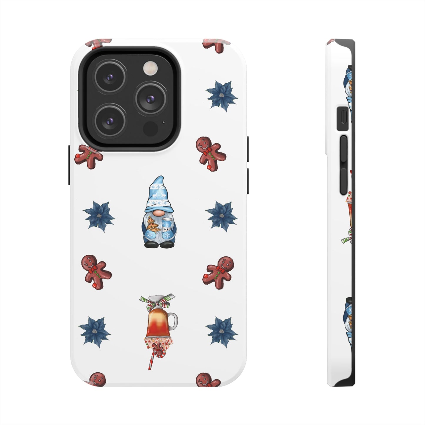 Phone Cases - Christmas Gnome and Gingerbread Man Design