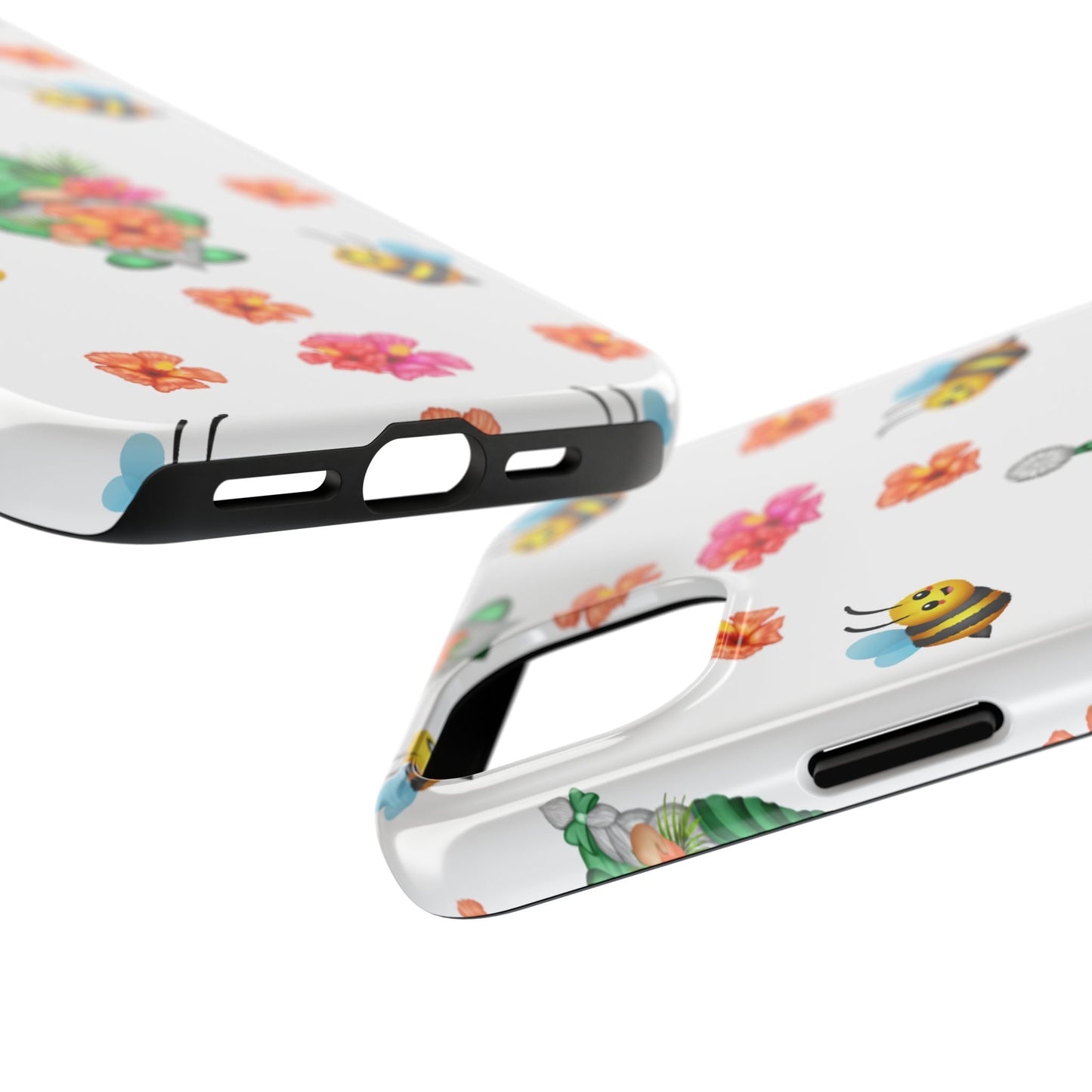 cute tropical gnome pattern with bees on iPhone 14 case