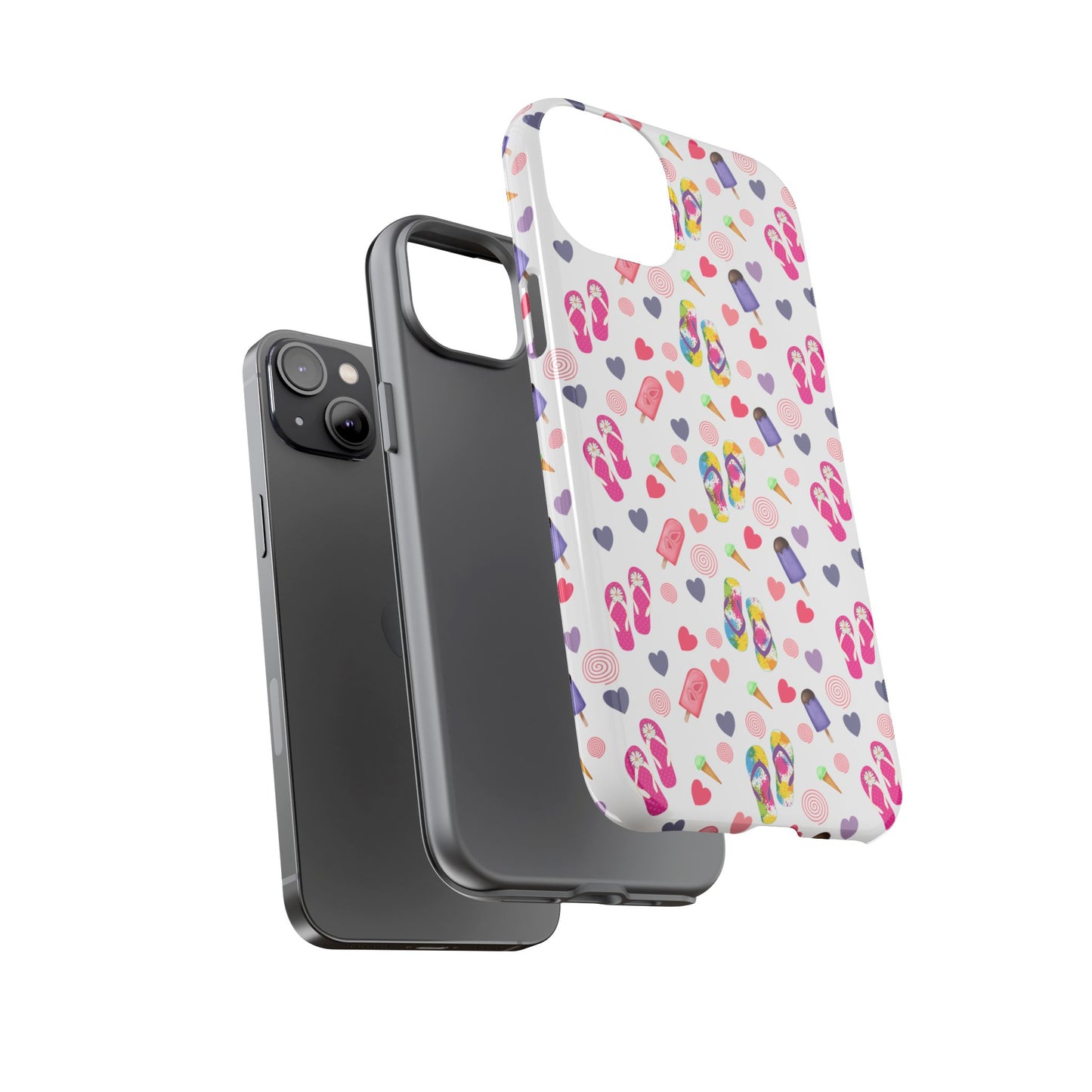 Phone Case Tough Cases - Summer Flip Flops Design