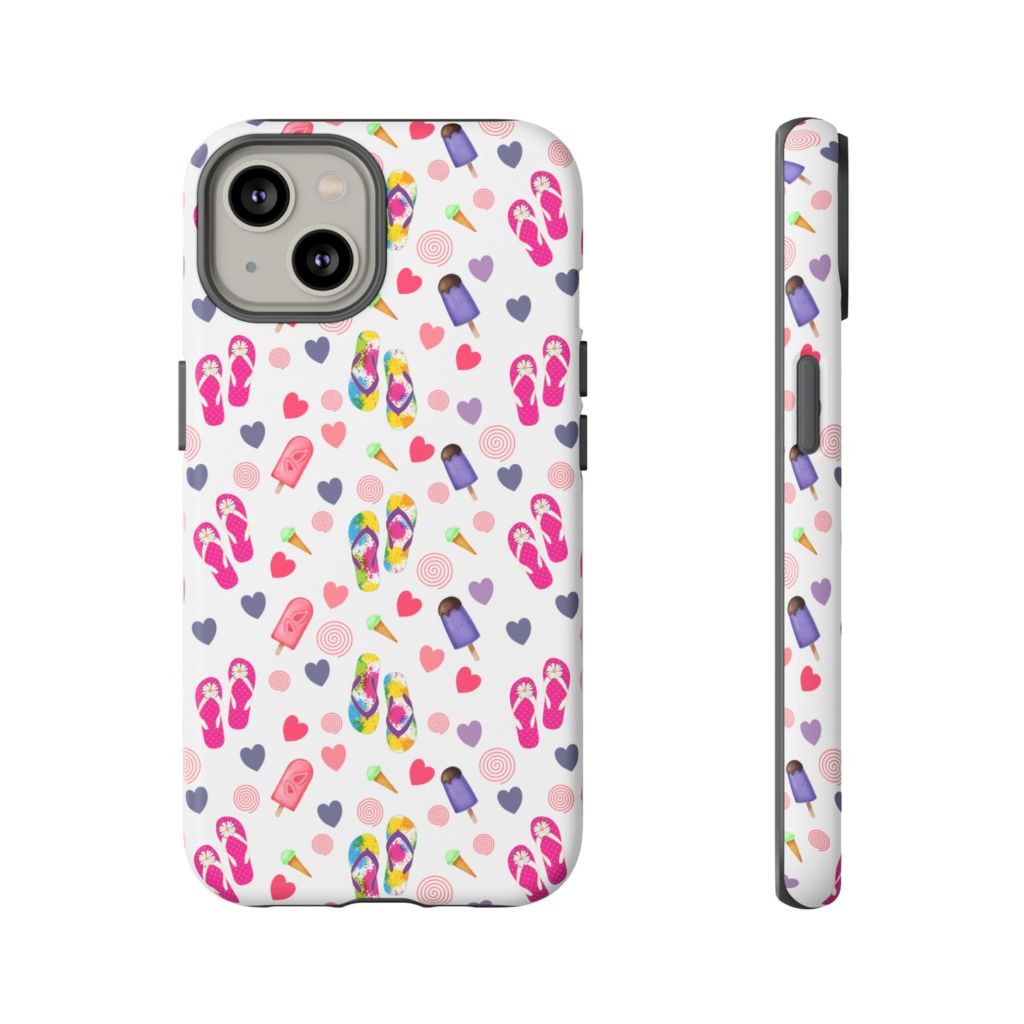 Phone Case Tough Cases - Summer Flip Flops Design