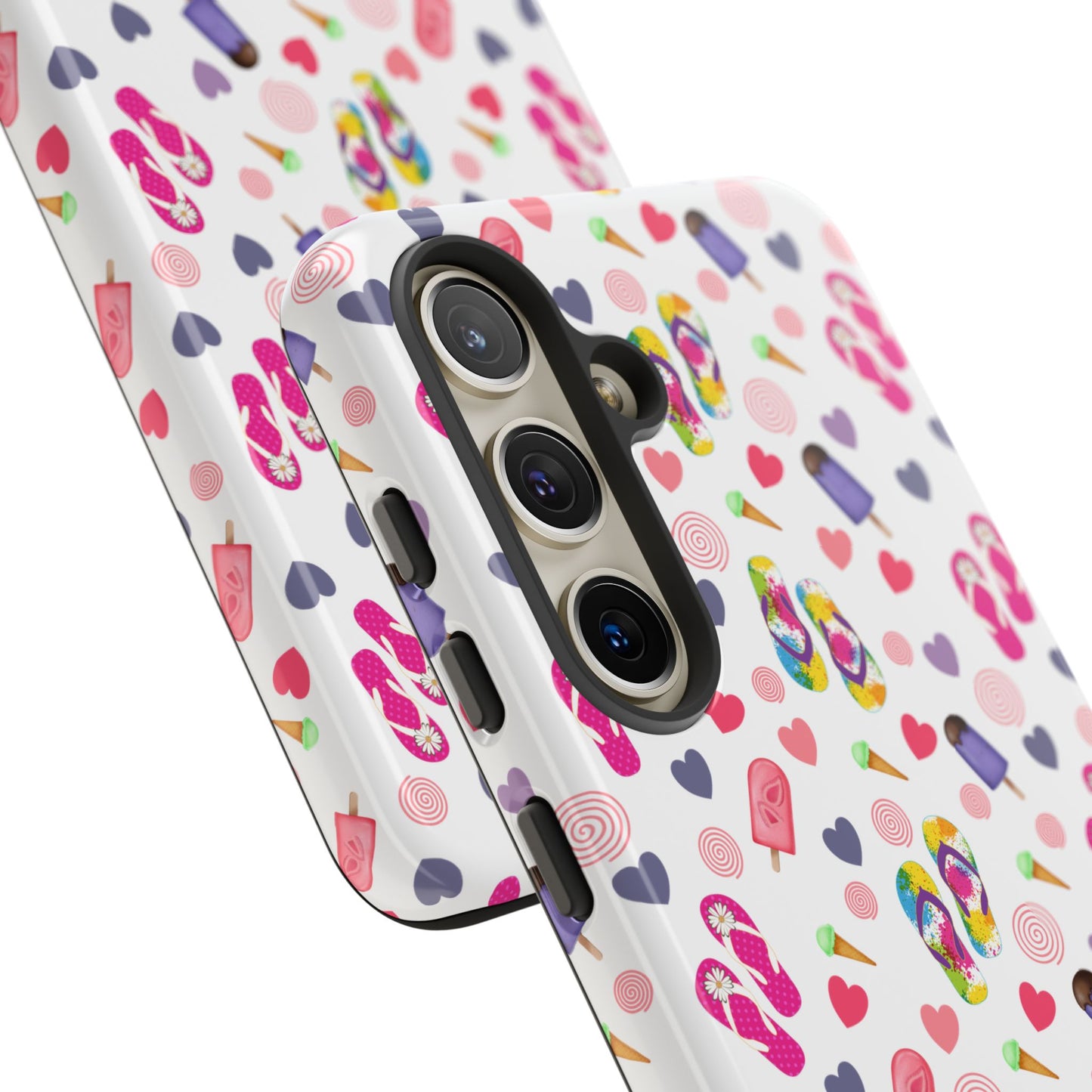 Phone Case Tough Cases - Summer Flip Flops Design