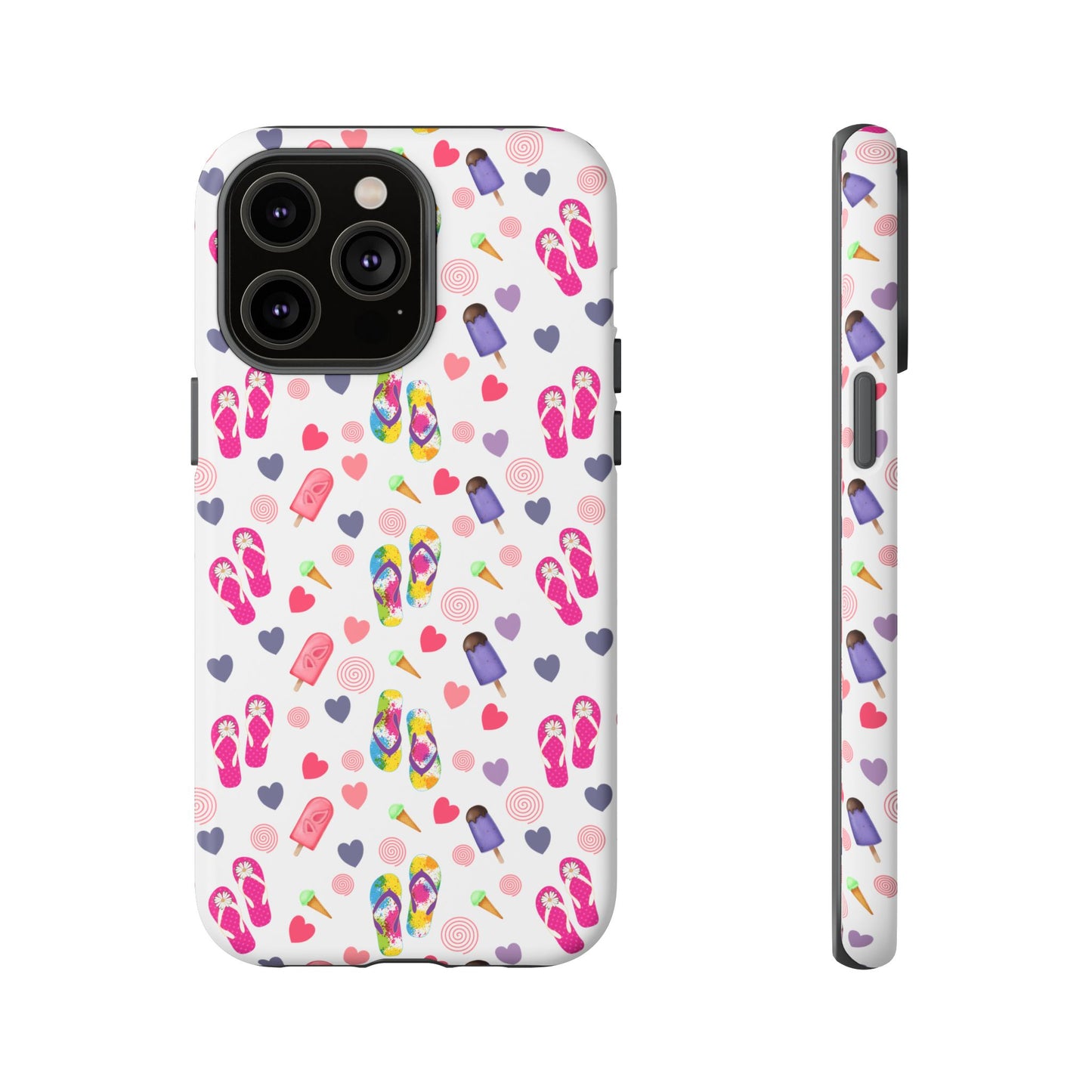 Phone Case Tough Cases - Summer Flip Flops Design