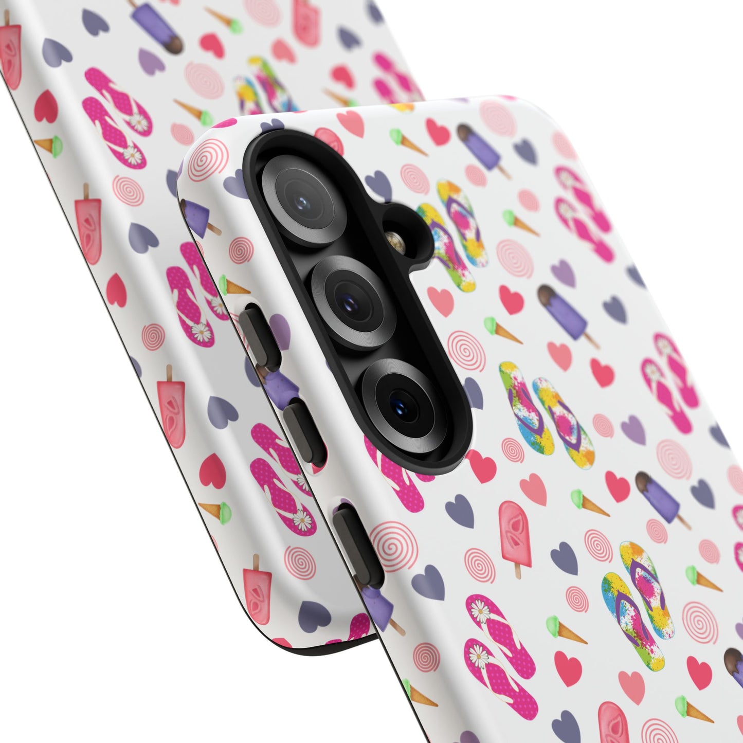 Phone Case Tough Cases - Summer Flip Flops Design