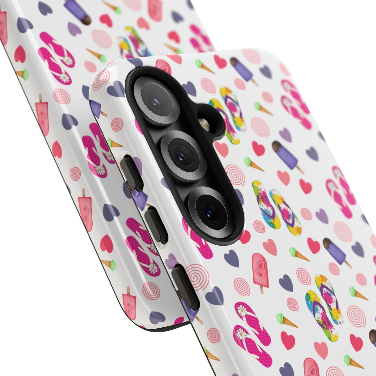 Phone Case Tough Cases - Summer Flip Flops Design