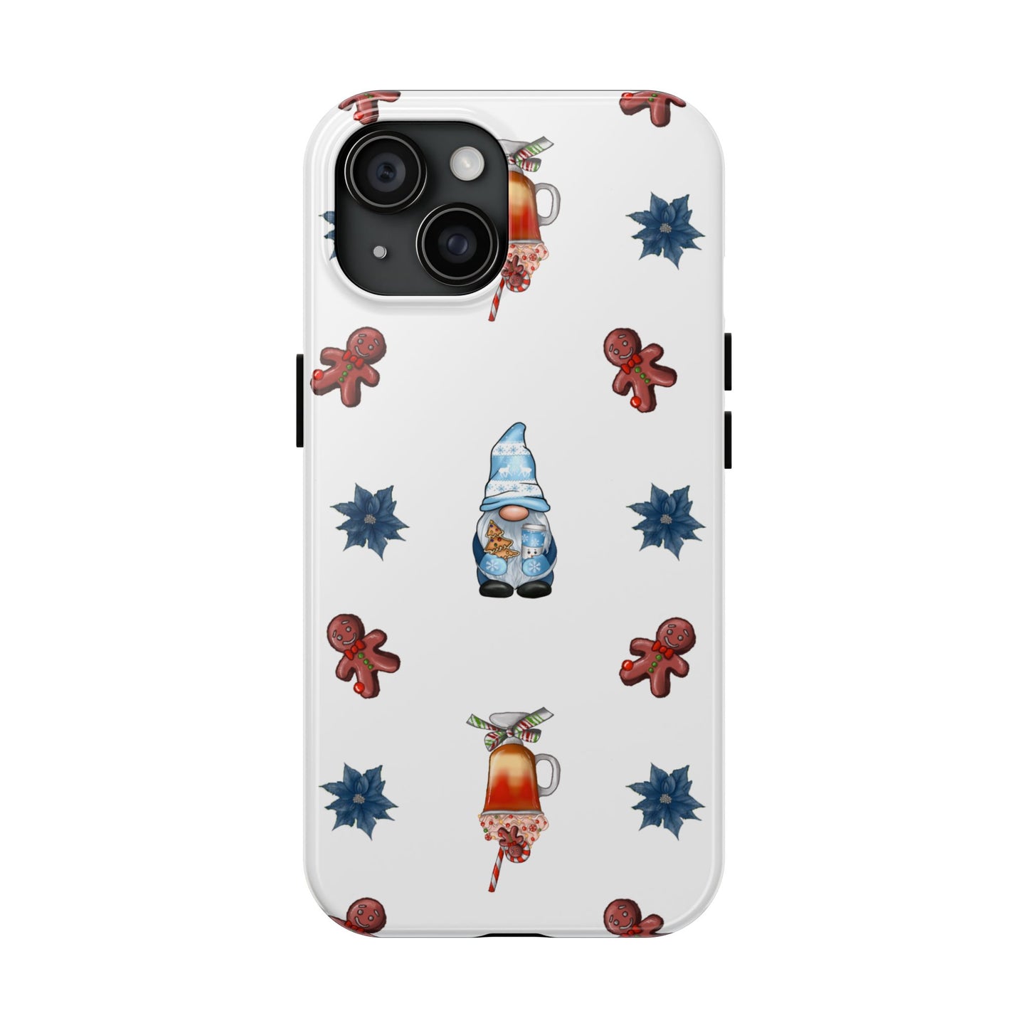 Phone Cases - Christmas Gnome and Gingerbread Man Design