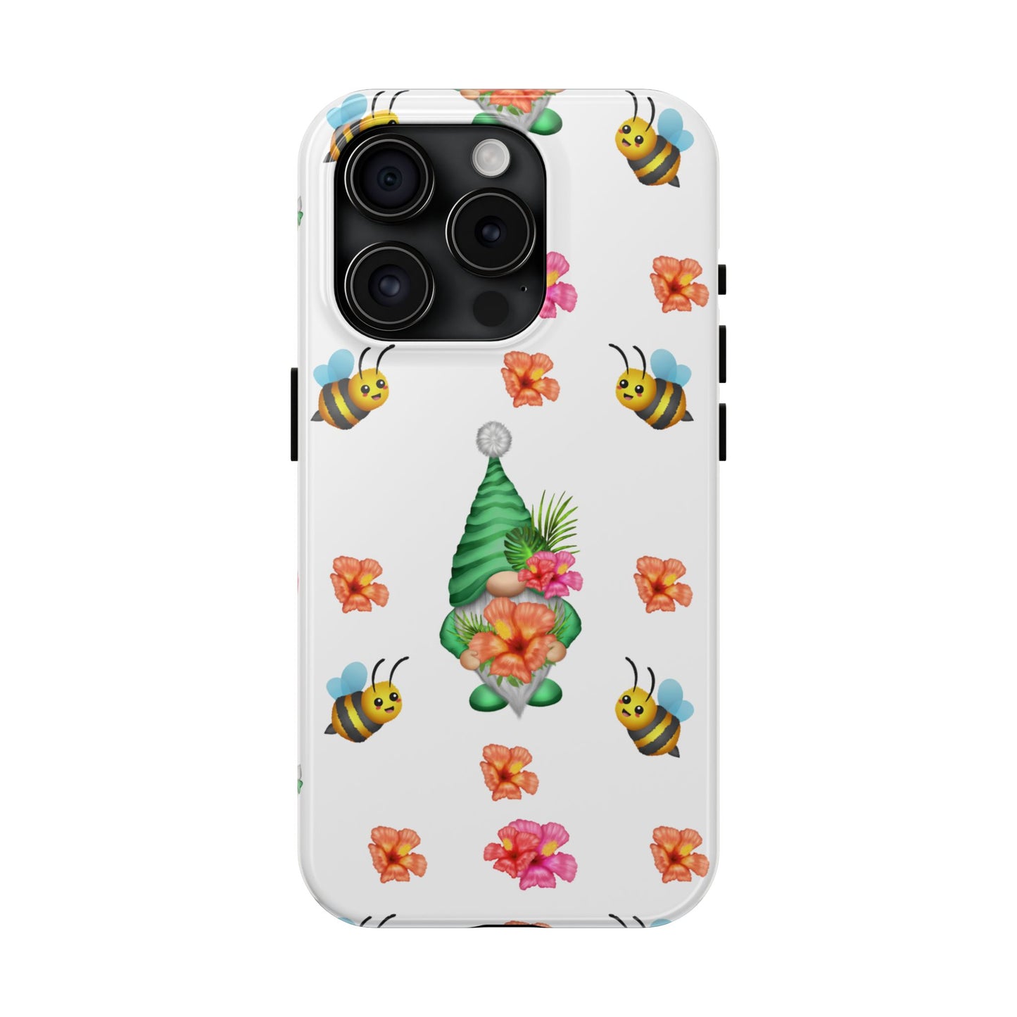 cute tropical gnome pattern with bees on iPhone 14 max case
