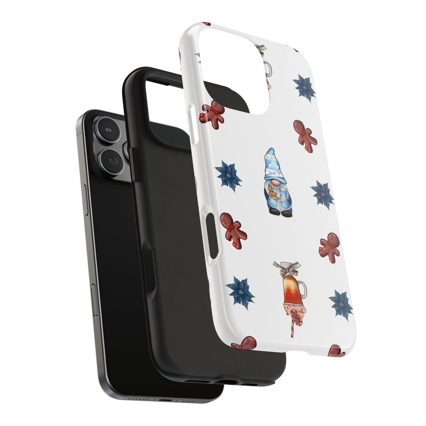 Phone Cases - Christmas Gnome and Gingerbread Man Design