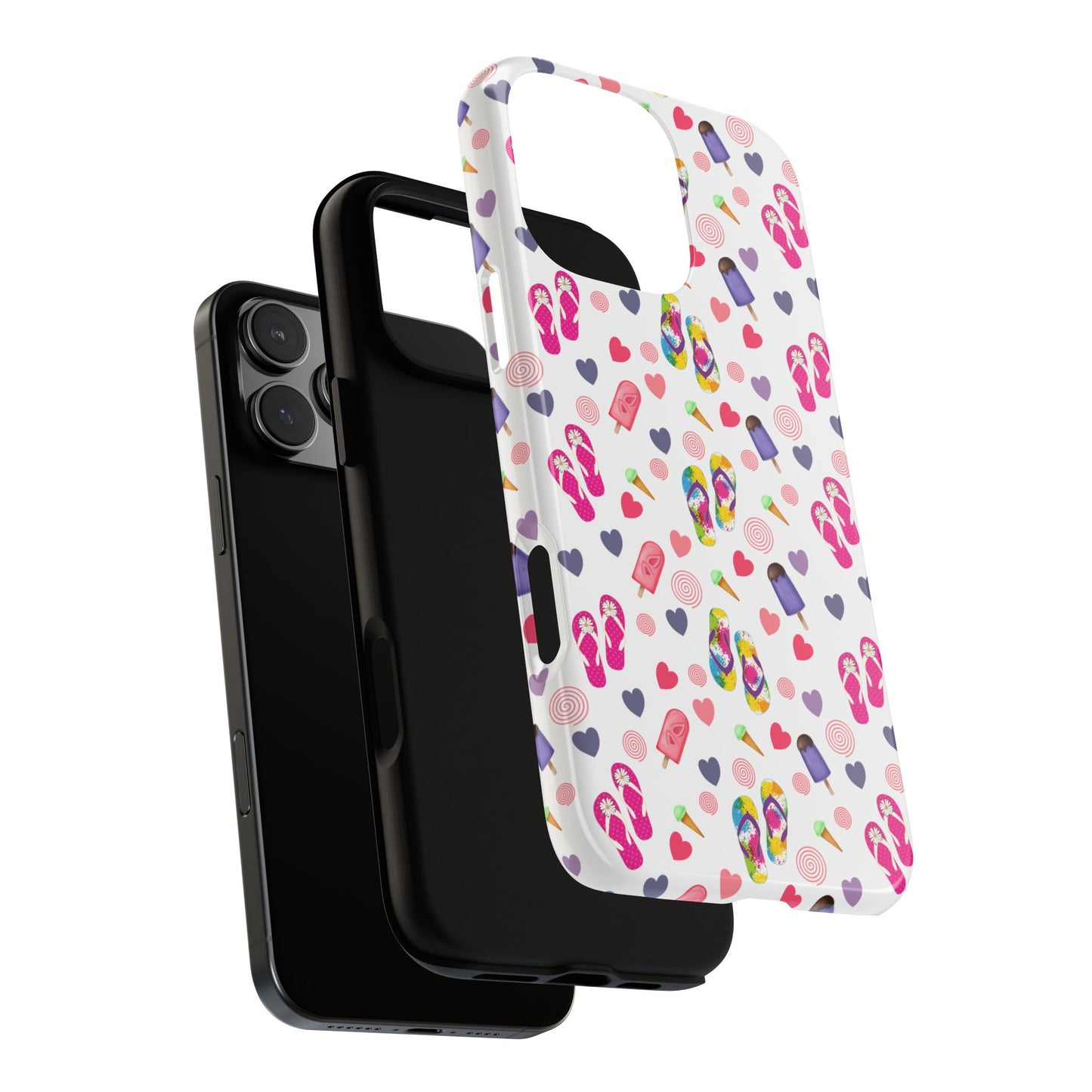 Phone Case Tough Cases - Summer Flip Flops Design