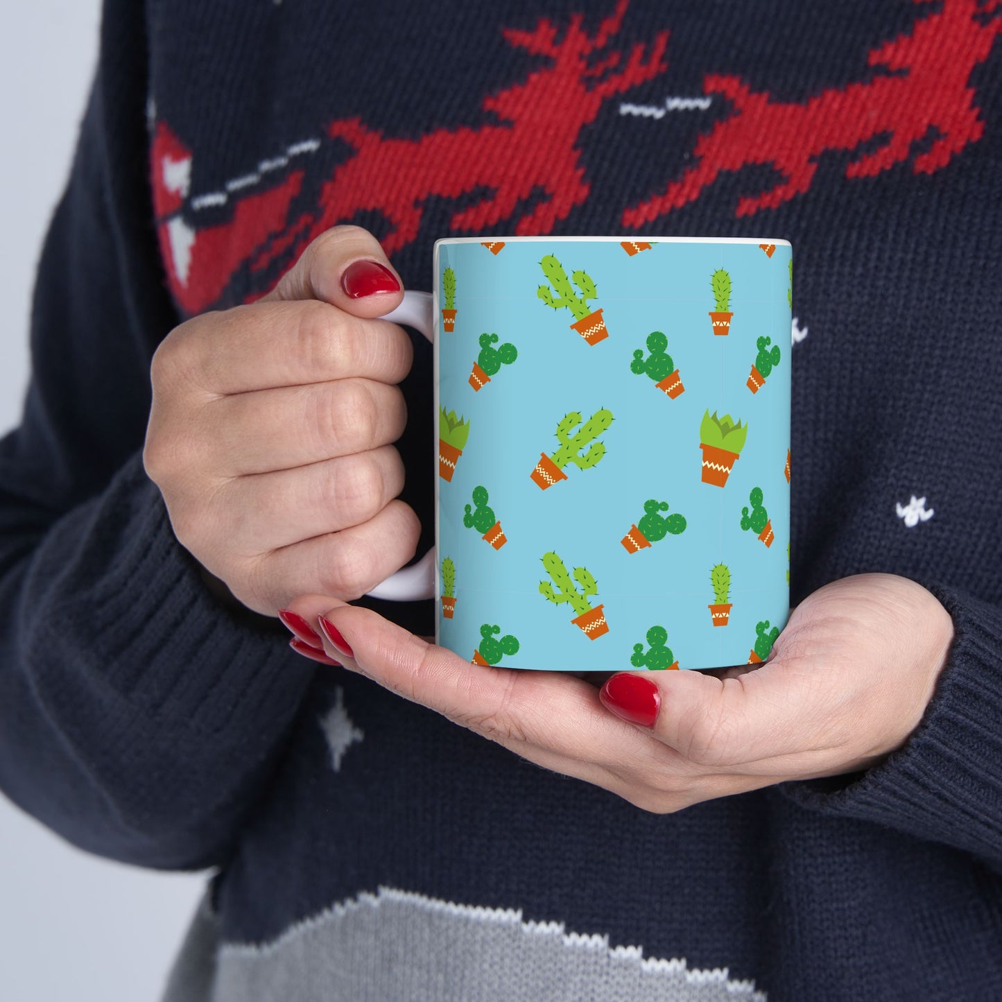 Cactus Ceramic Mug, Cute Plant Gifts, Kitchen Decor, Coffee Lover Gift, Housewarming, Eco-Friendly Mug