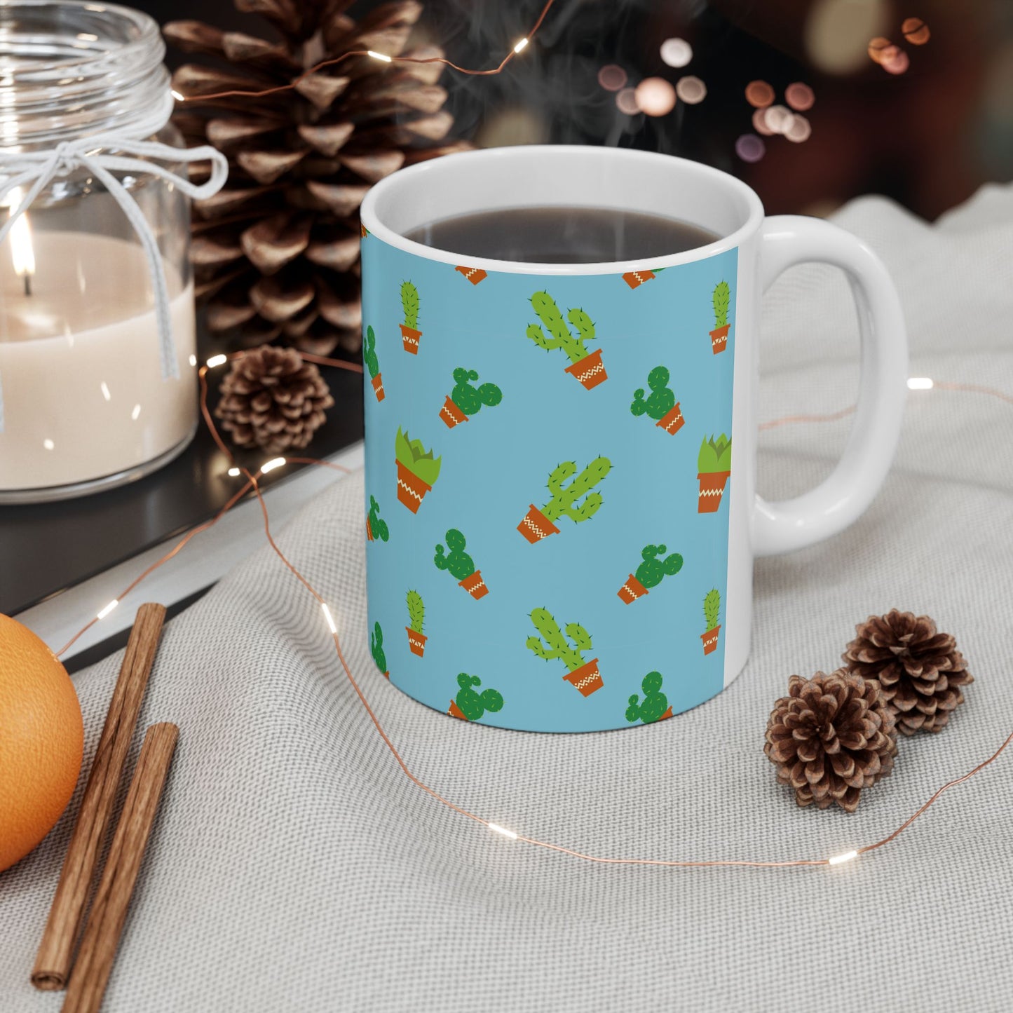 Cactus Ceramic Mug, Cute Plant Gifts, Kitchen Decor, Coffee Lover Gift, Housewarming, Eco-Friendly Mug