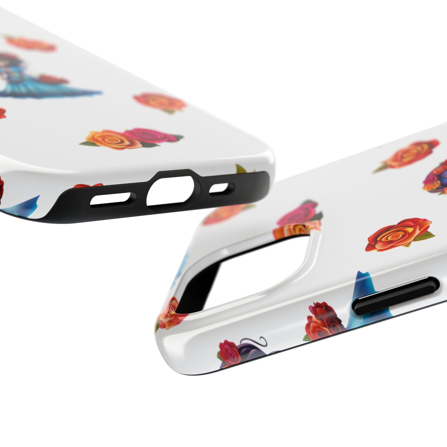 Phone Case - Blue Sugar Skull Day of the Dead Pattern
