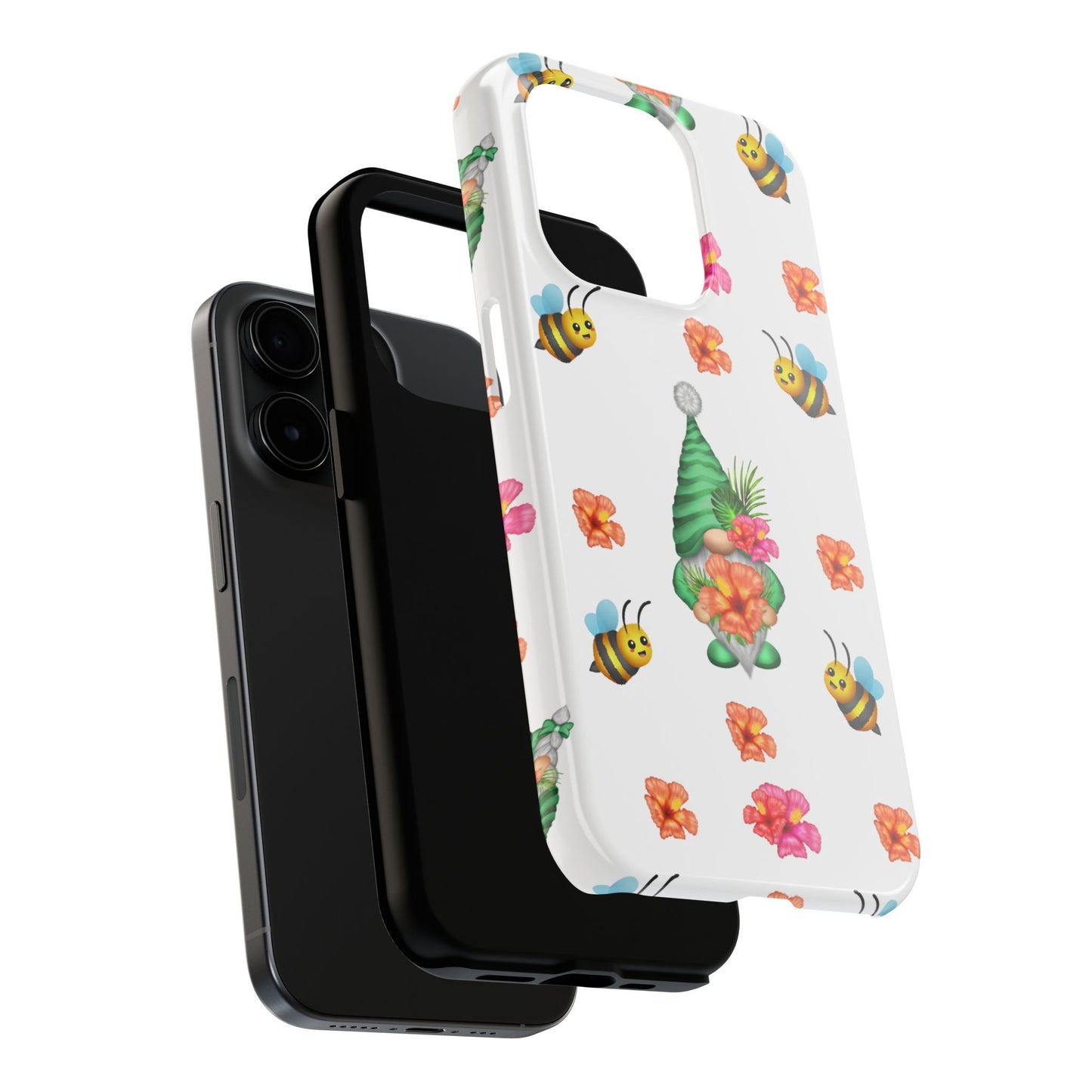 cute tropical gnome pattern with bees on iPhone 14 case
