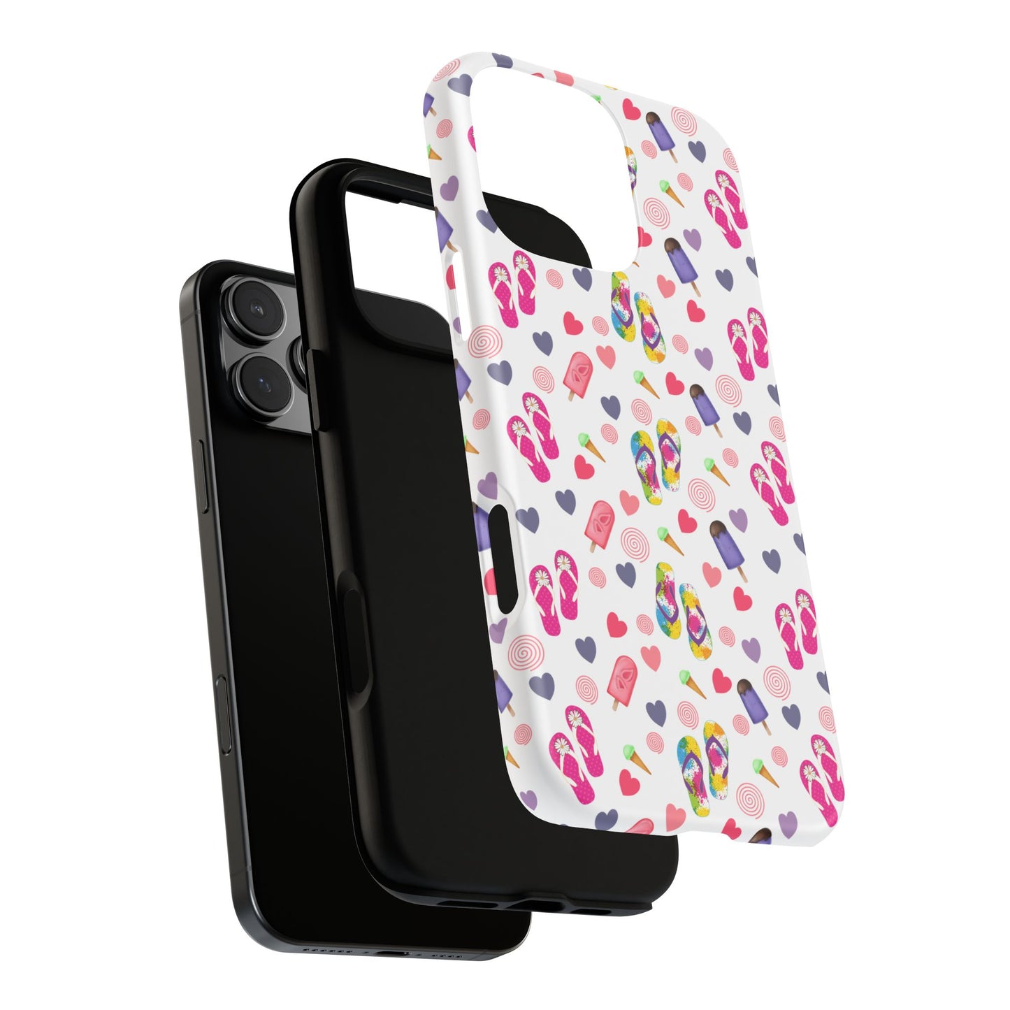 Phone Case Tough Cases - Summer Flip Flops Design