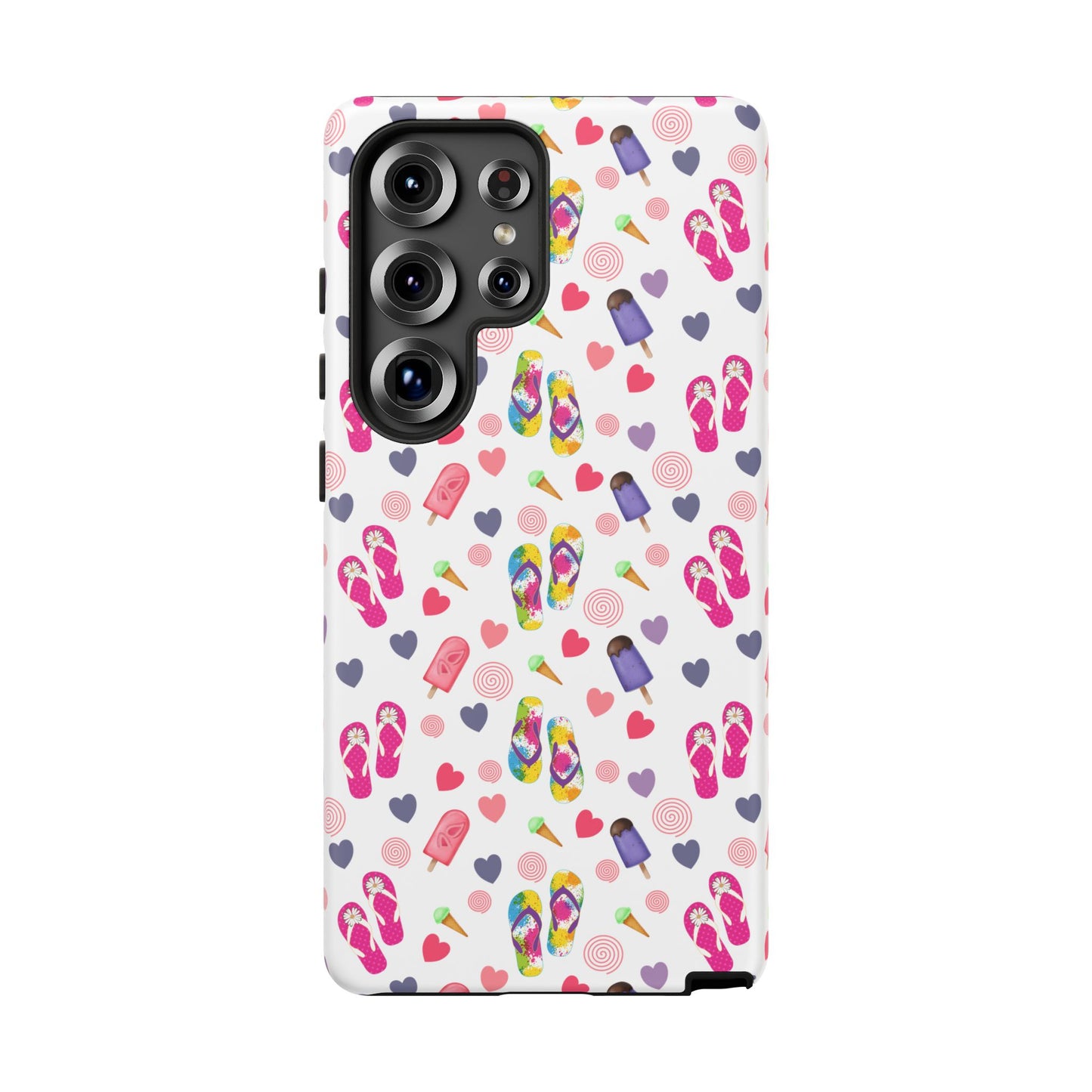 Phone Case Tough Cases - Summer Flip Flops Design
