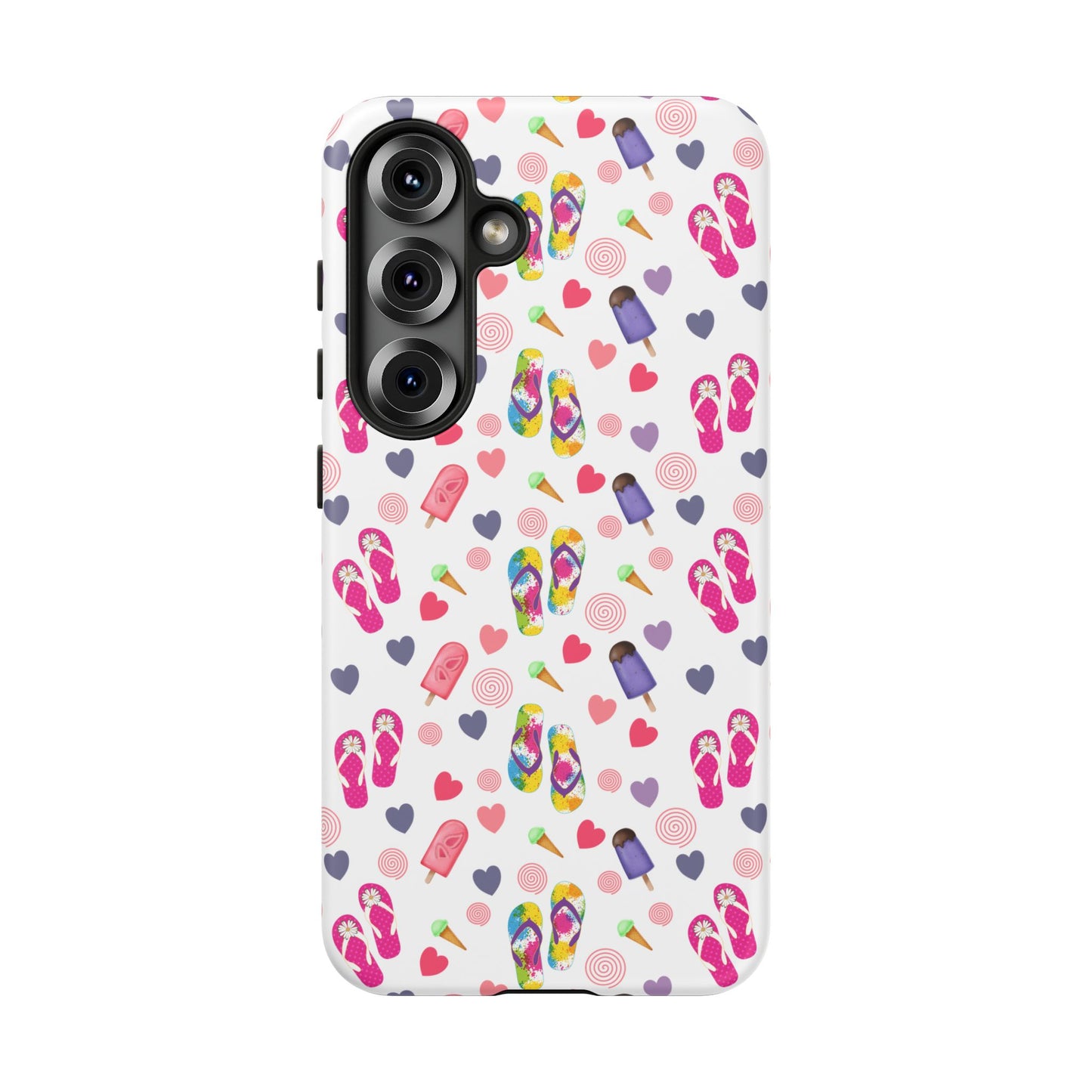 Phone Case Tough Cases - Summer Flip Flops Design