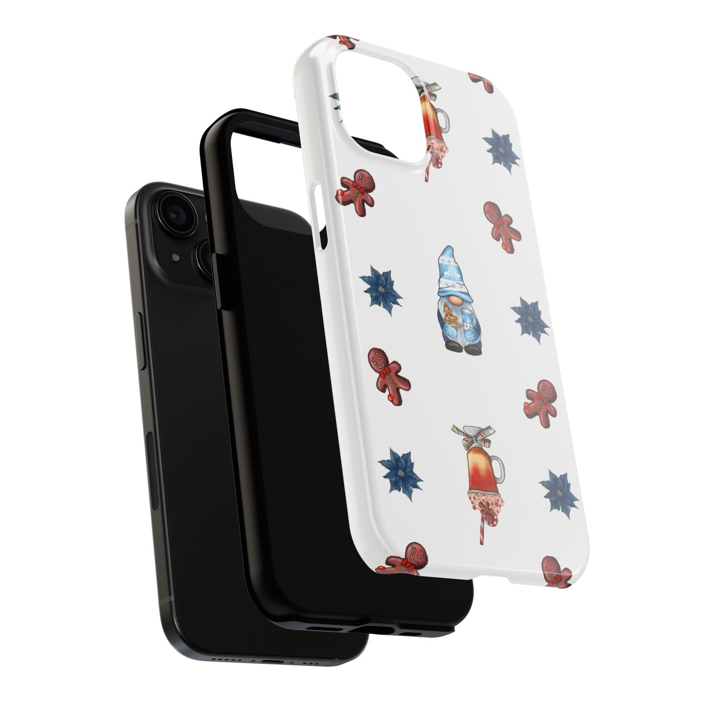 Phone Cases - Christmas Gnome and Gingerbread Man Design