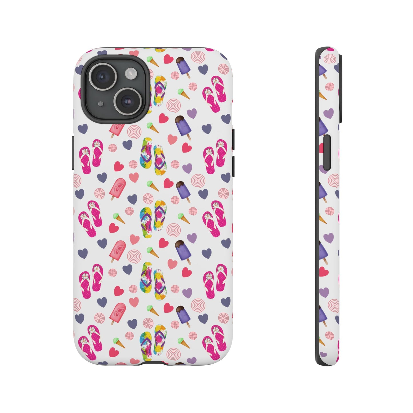 Phone Case Tough Cases - Summer Flip Flops Design