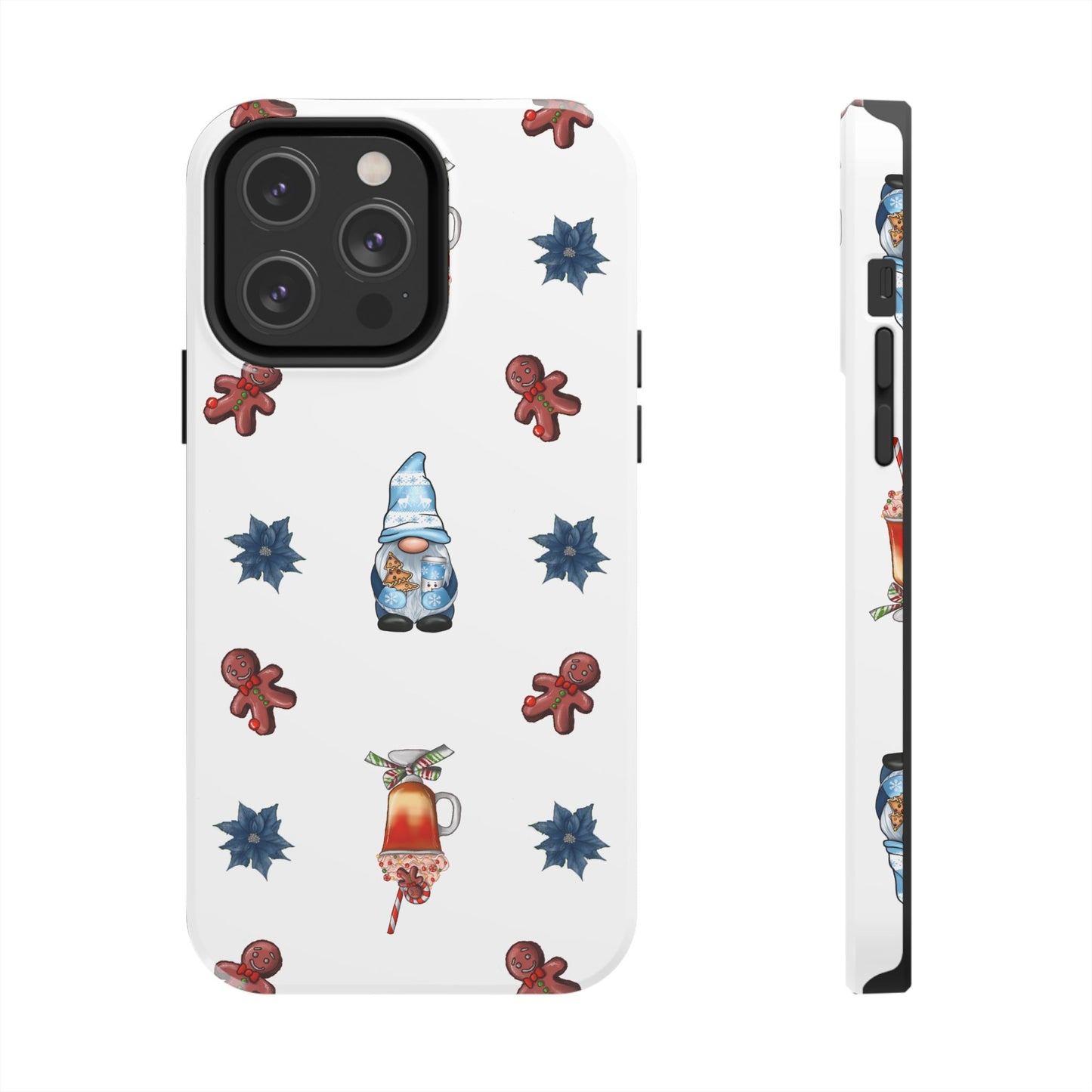 Phone Cases - Christmas Gnome and Gingerbread Man Design