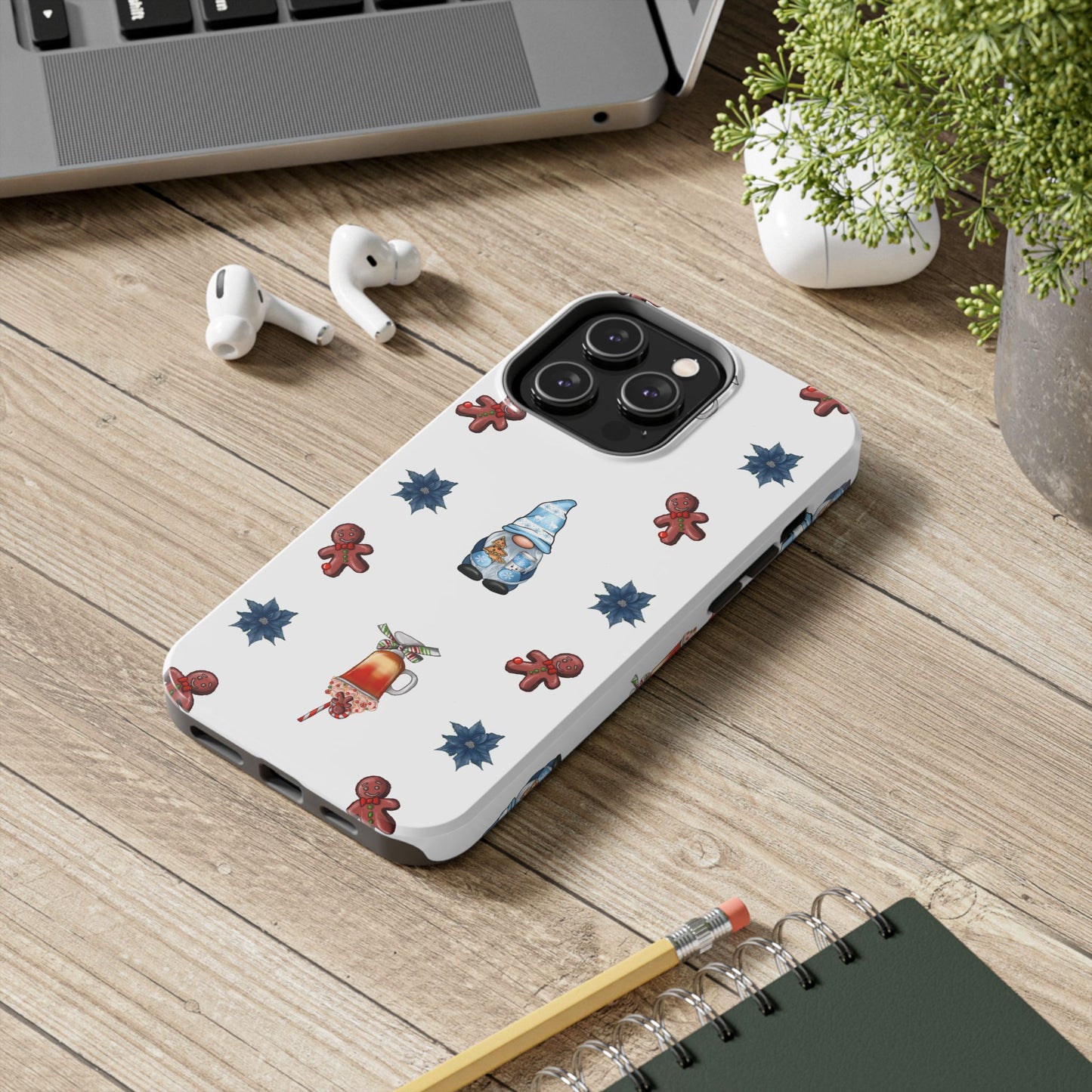 Phone Cases - Christmas Gnome and Gingerbread Man Design