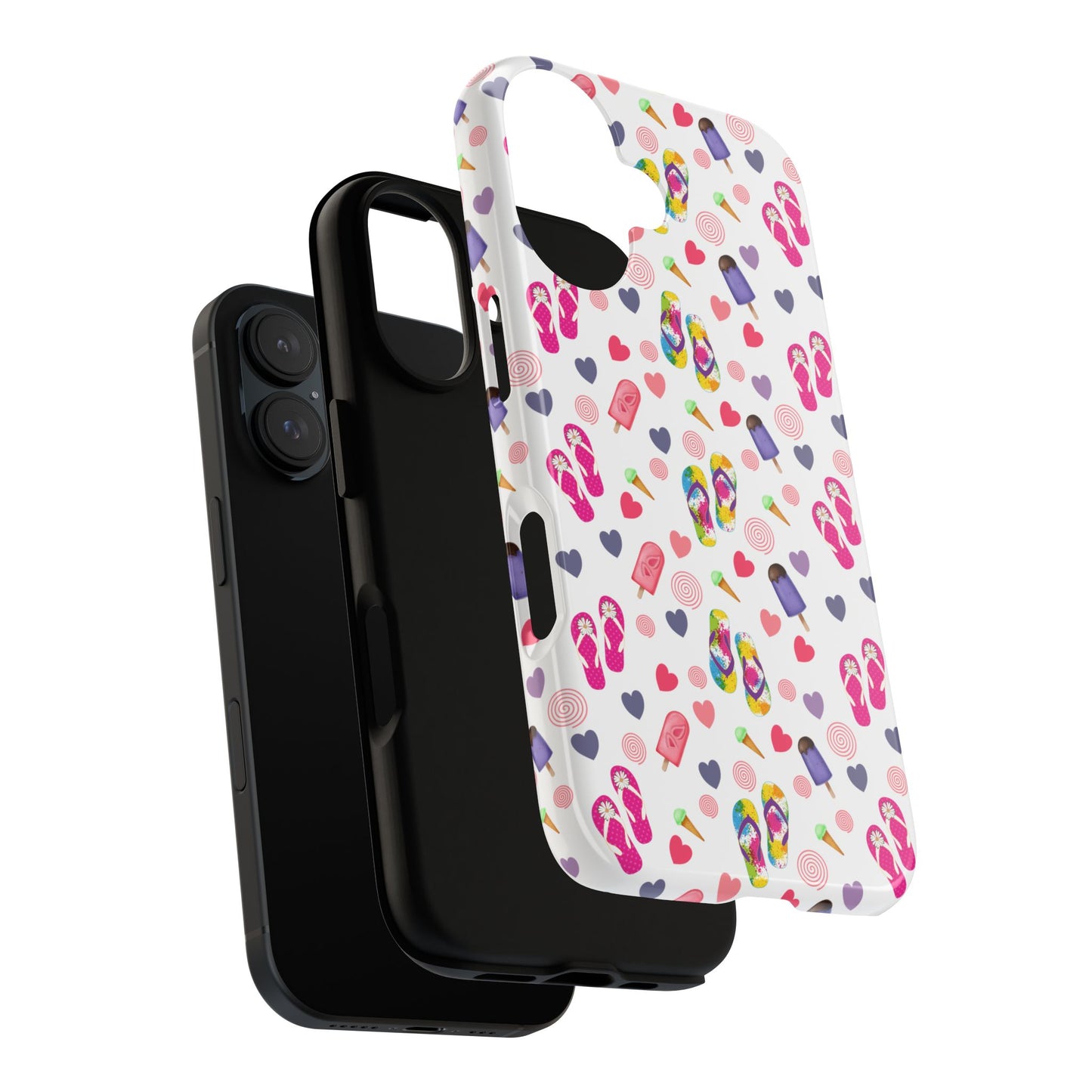 Phone Case Tough Cases - Summer Flip Flops Design
