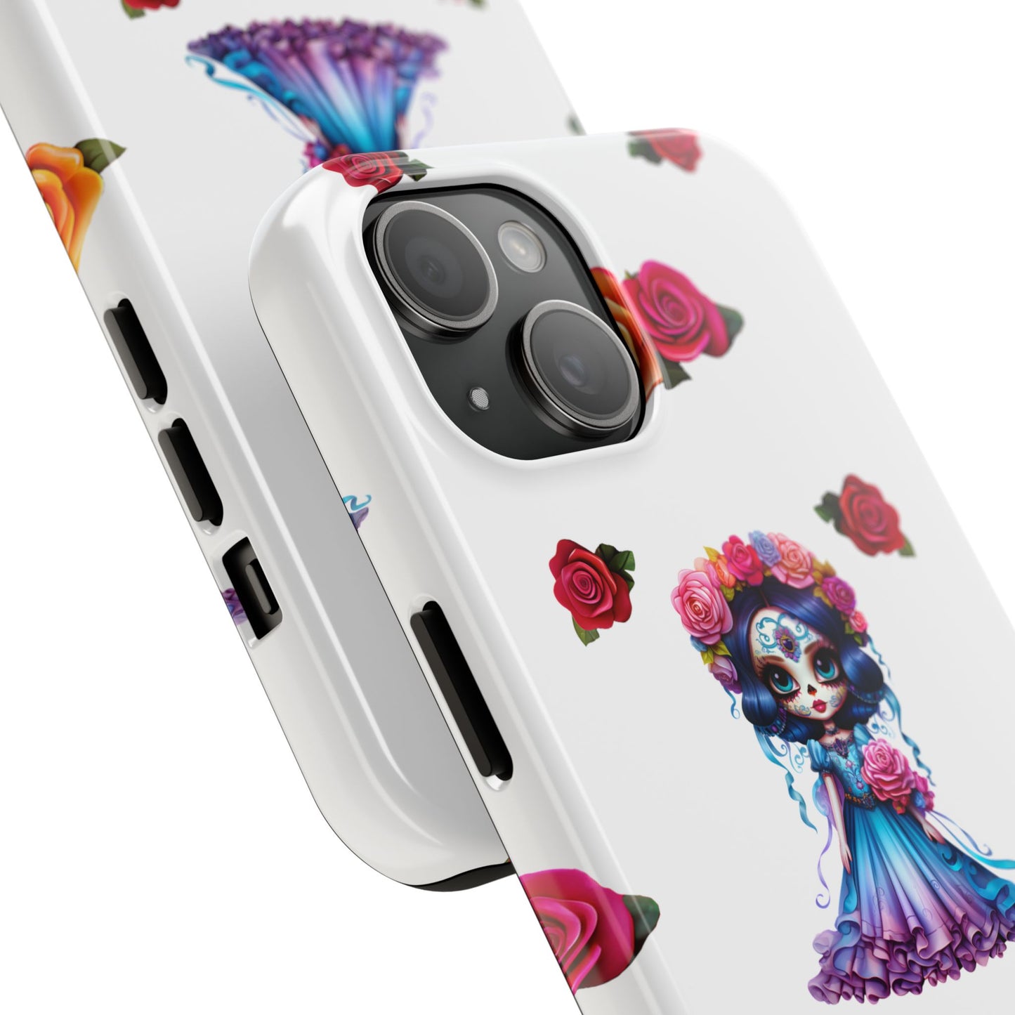 Phone Case - Purple Sugar Skull Day of the Dead Design