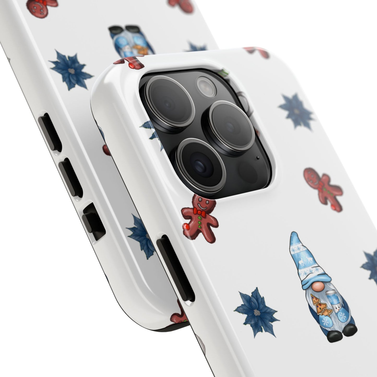 Phone Cases - Christmas Gnome and Gingerbread Man Design