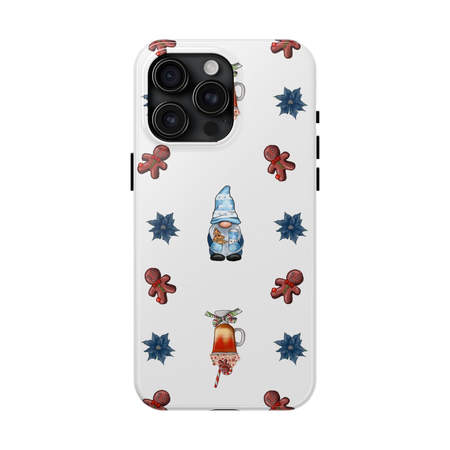Phone Cases - Christmas Gnome and Gingerbread Man Design