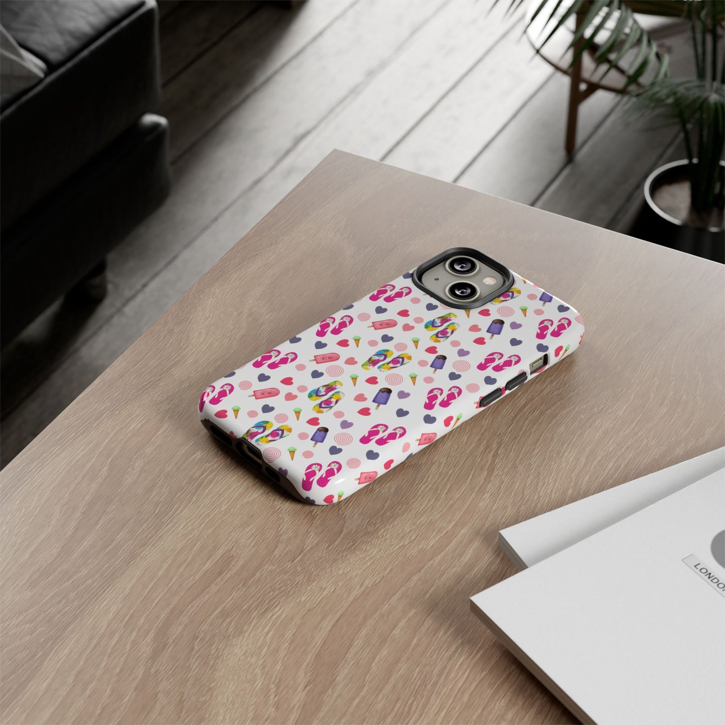 Phone Case Tough Cases - Summer Flip Flops Design