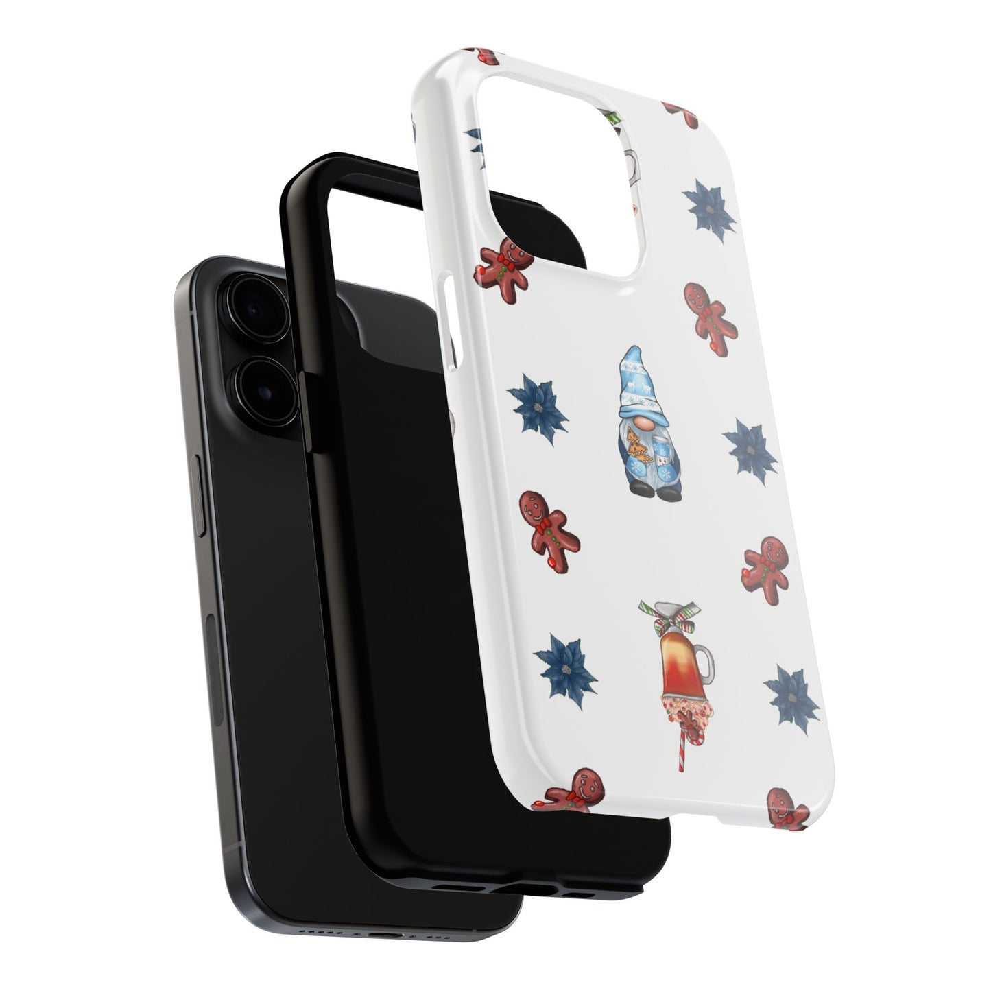 Phone Cases - Christmas Gnome and Gingerbread Man Design
