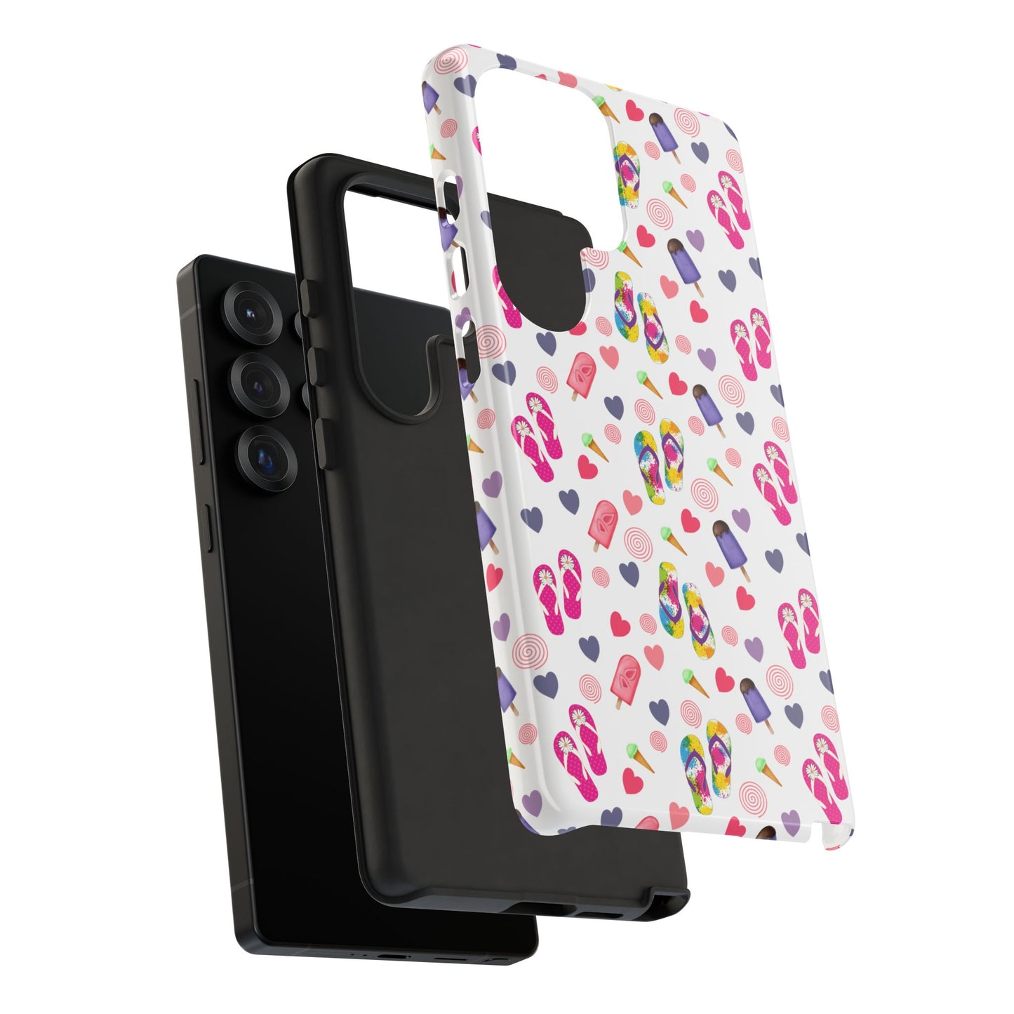 Phone Case Tough Cases - Summer Flip Flops Design