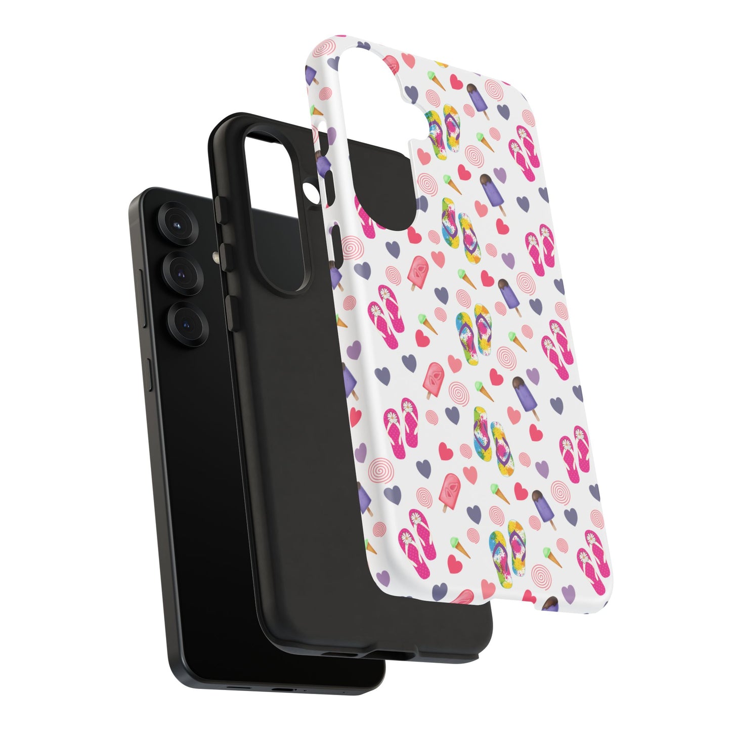 Phone Case Tough Cases - Summer Flip Flops Design