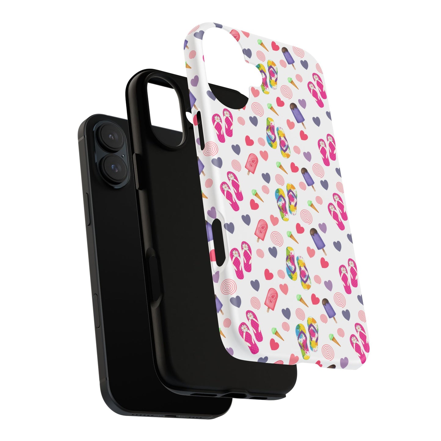 Phone Case Tough Cases - Summer Flip Flops Design