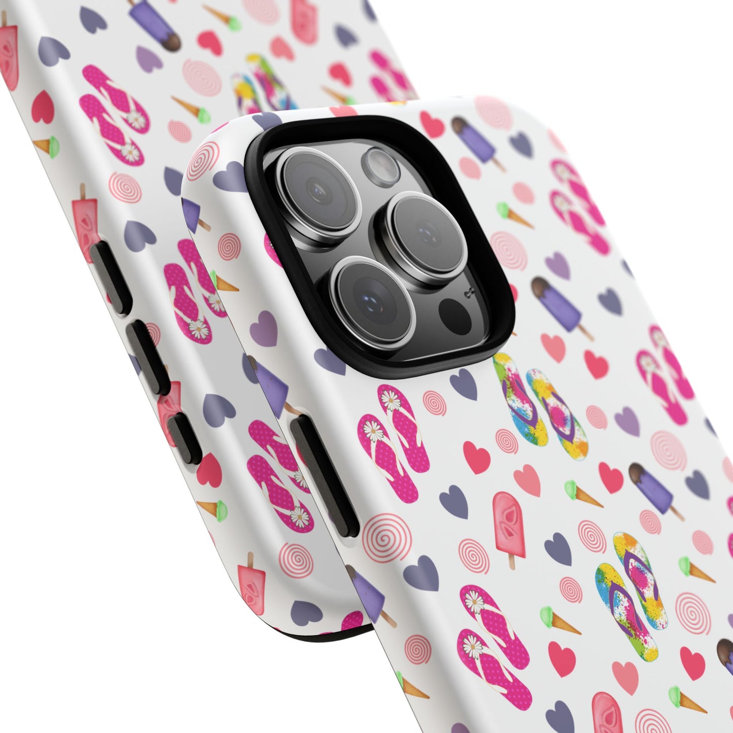 Phone Case Tough Cases - Summer Flip Flops Design