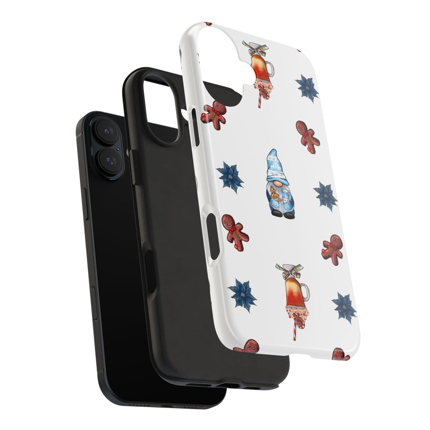 Phone Cases - Christmas Gnome and Gingerbread Man Design