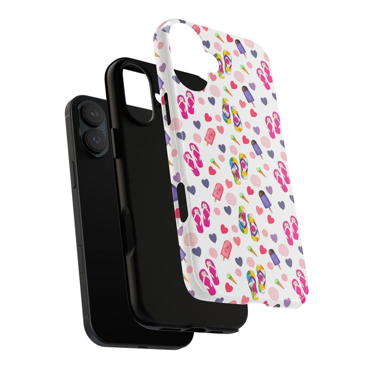 Phone Case Tough Cases - Summer Flip Flops Design