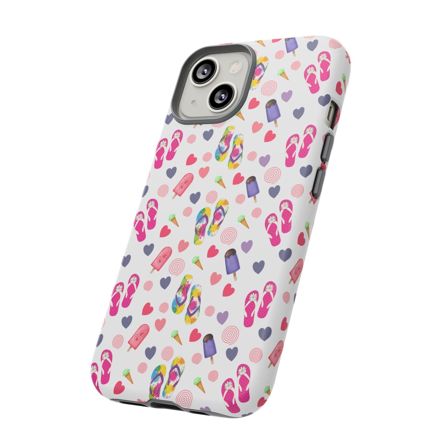 Phone Case Tough Cases - Summer Flip Flops Design