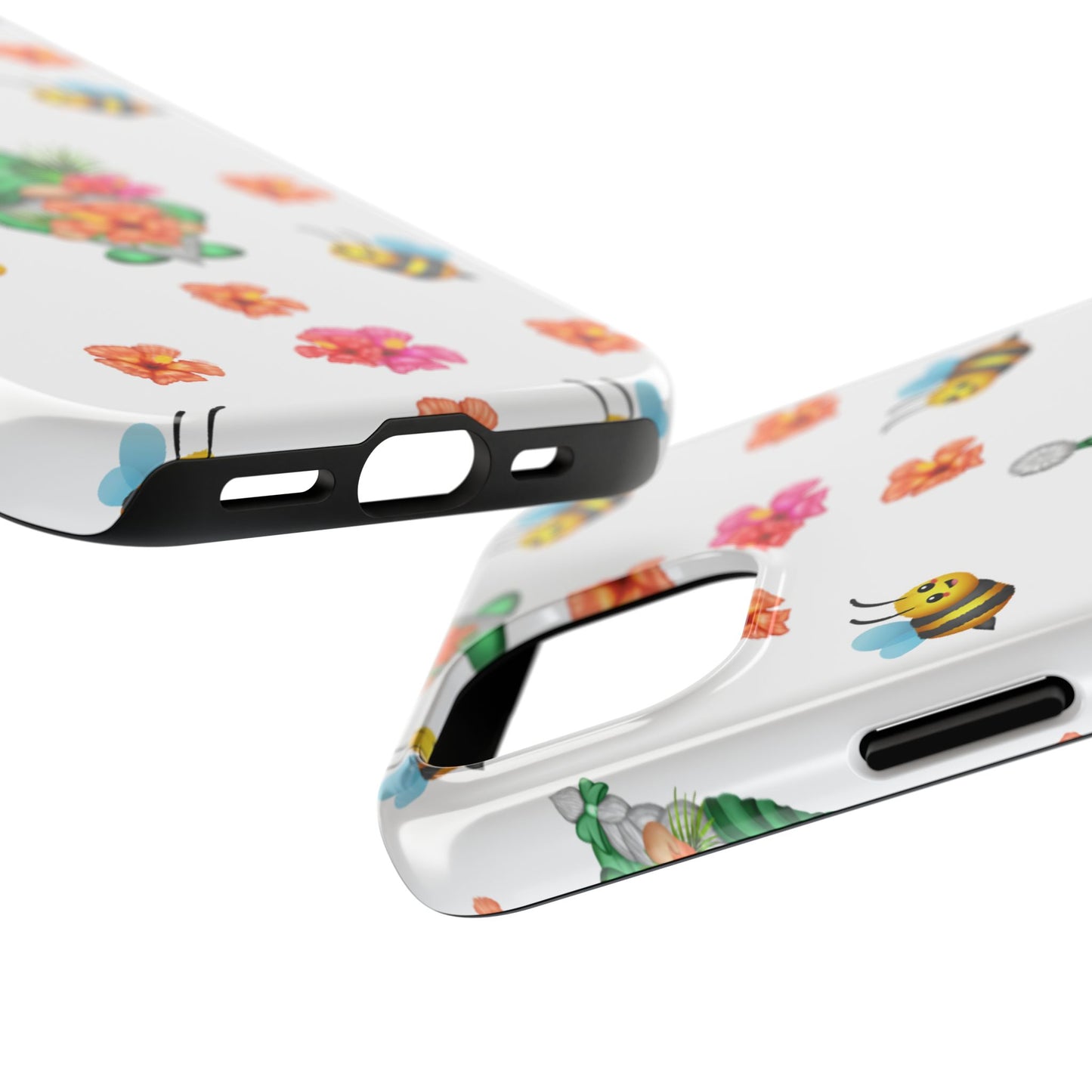 cute tropical gnome pattern with bees on iPhone 14 case