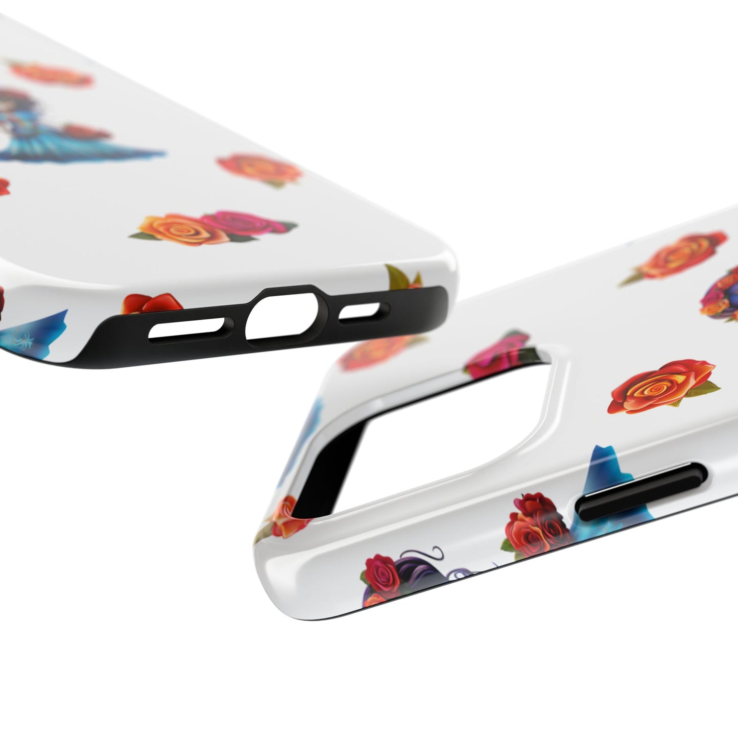 Phone Case - Blue Sugar Skull Day of the Dead Pattern