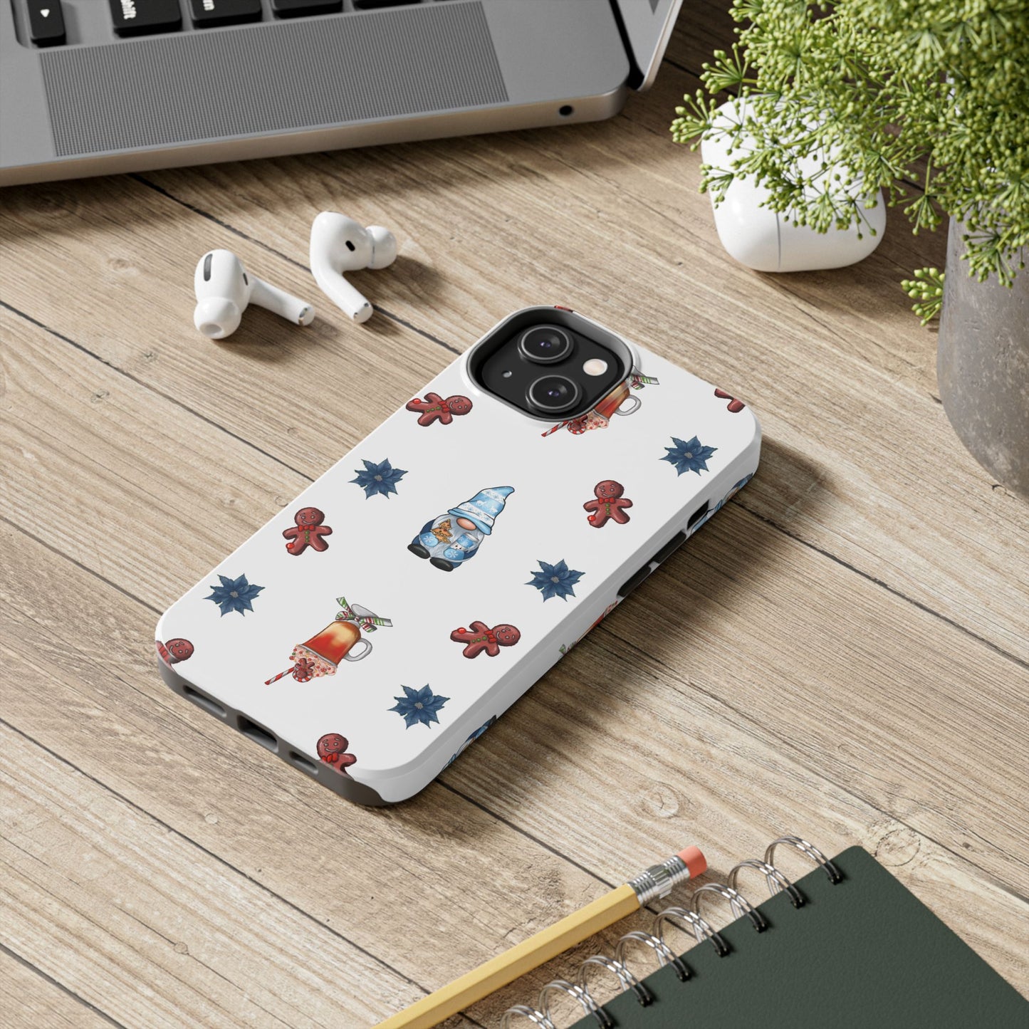 Phone Cases - Christmas Gnome and Gingerbread Man Design