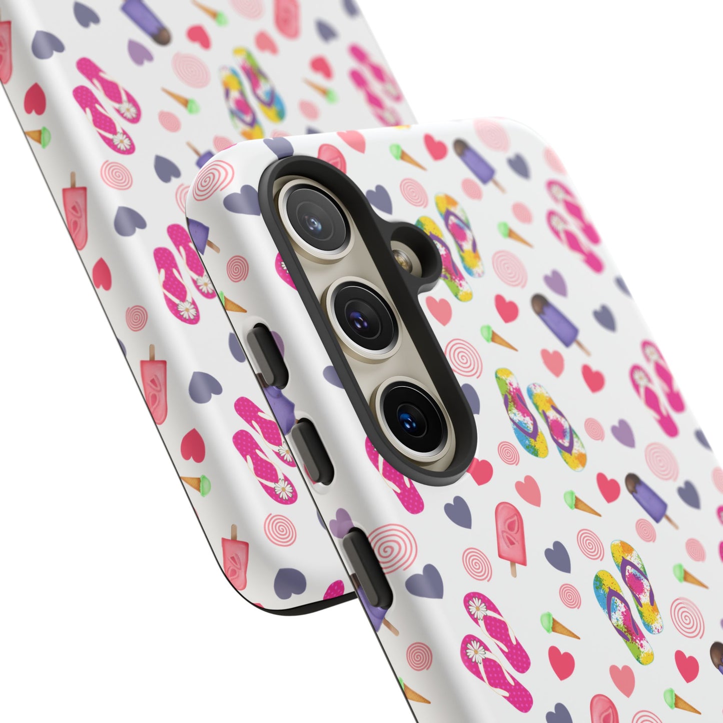 Phone Case Tough Cases - Summer Flip Flops Design