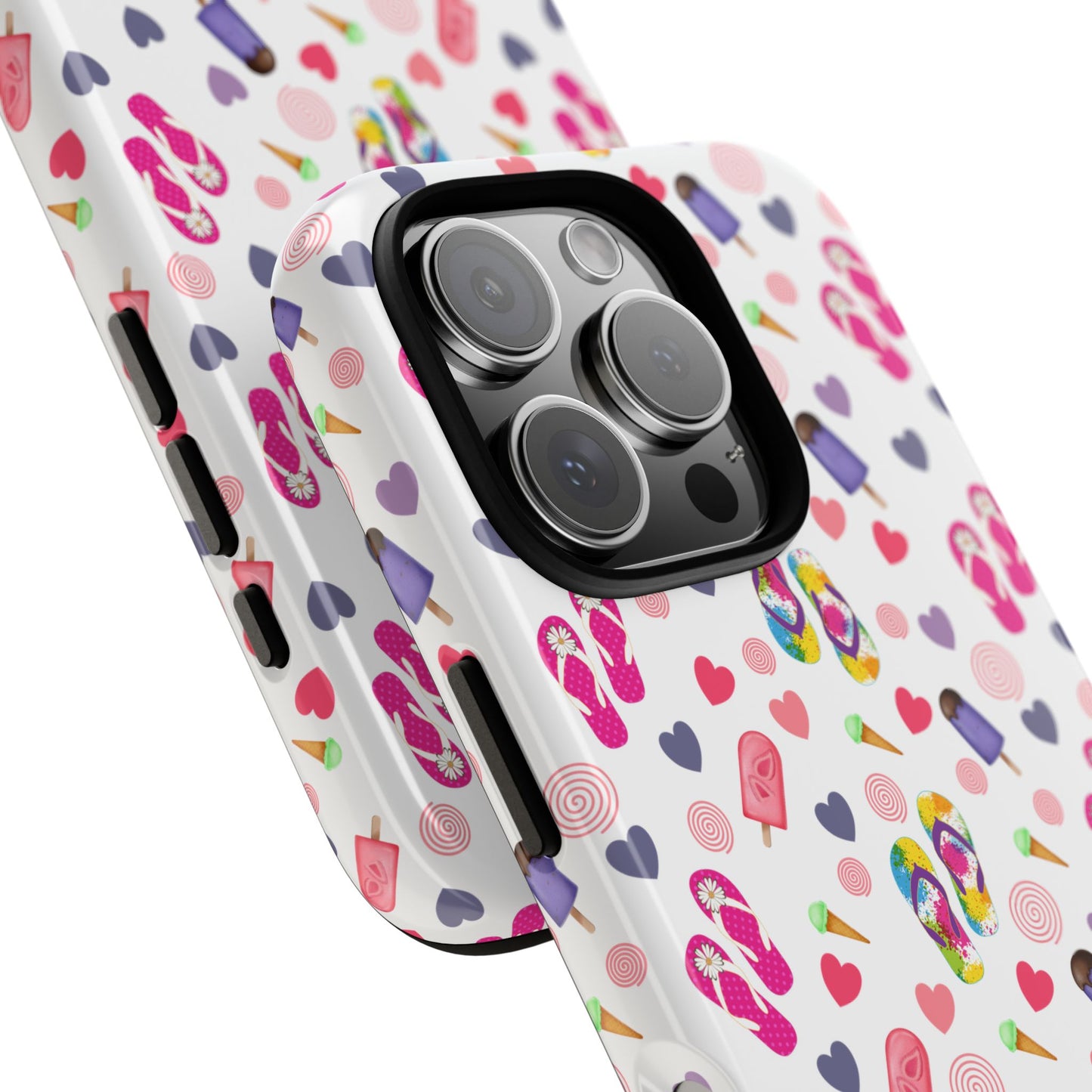 Phone Case Tough Cases - Summer Flip Flops Design