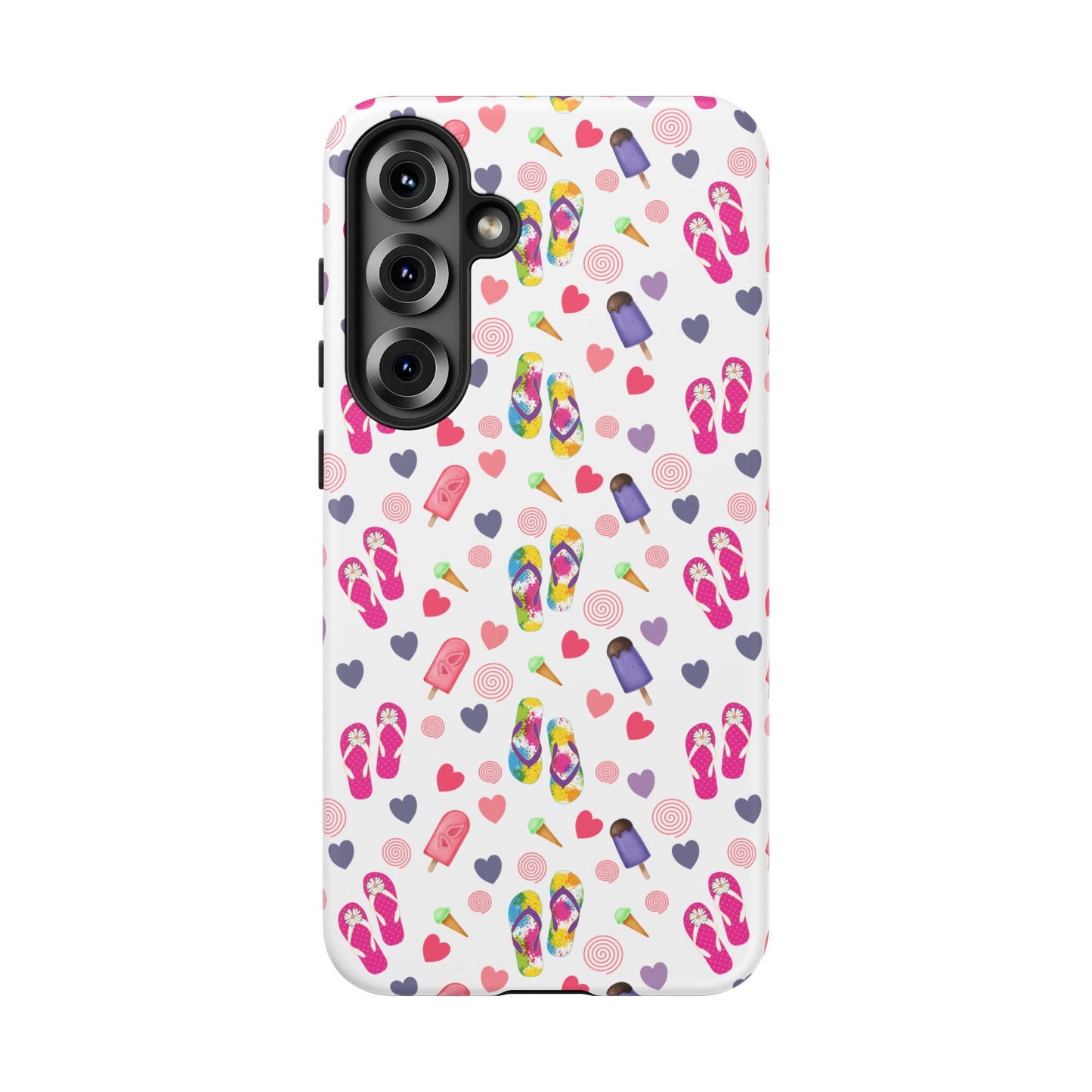 Phone Case Tough Cases - Summer Flip Flops Design