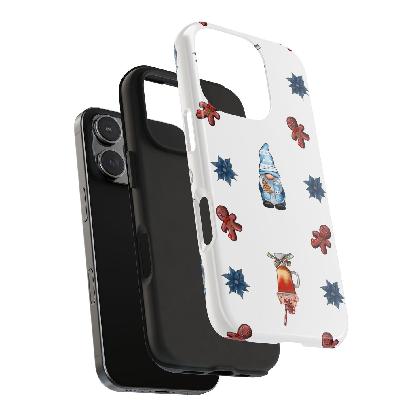 Phone Cases - Christmas Gnome and Gingerbread Man Design